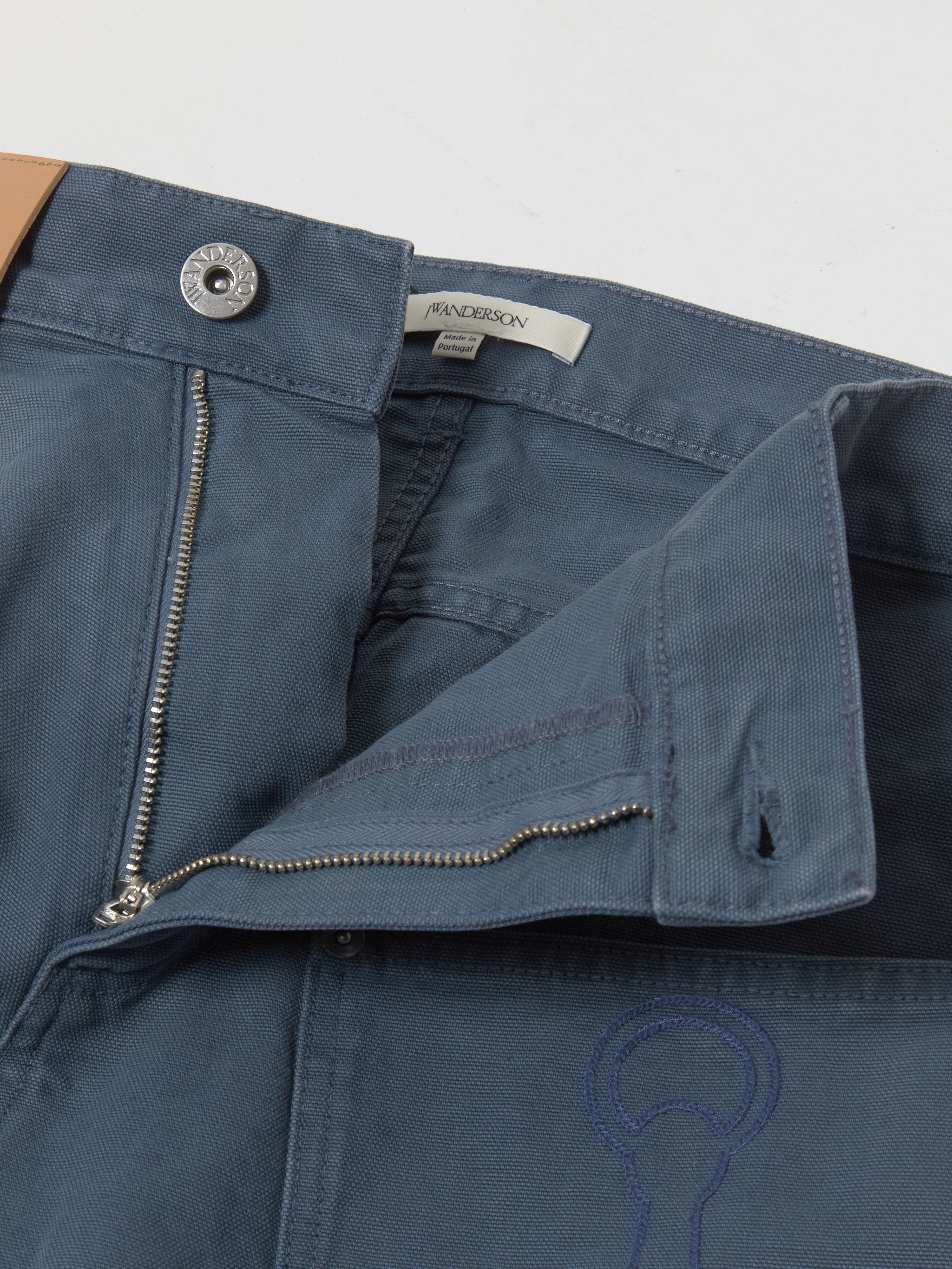 Twisted Workwear Trousers in Steel Blue