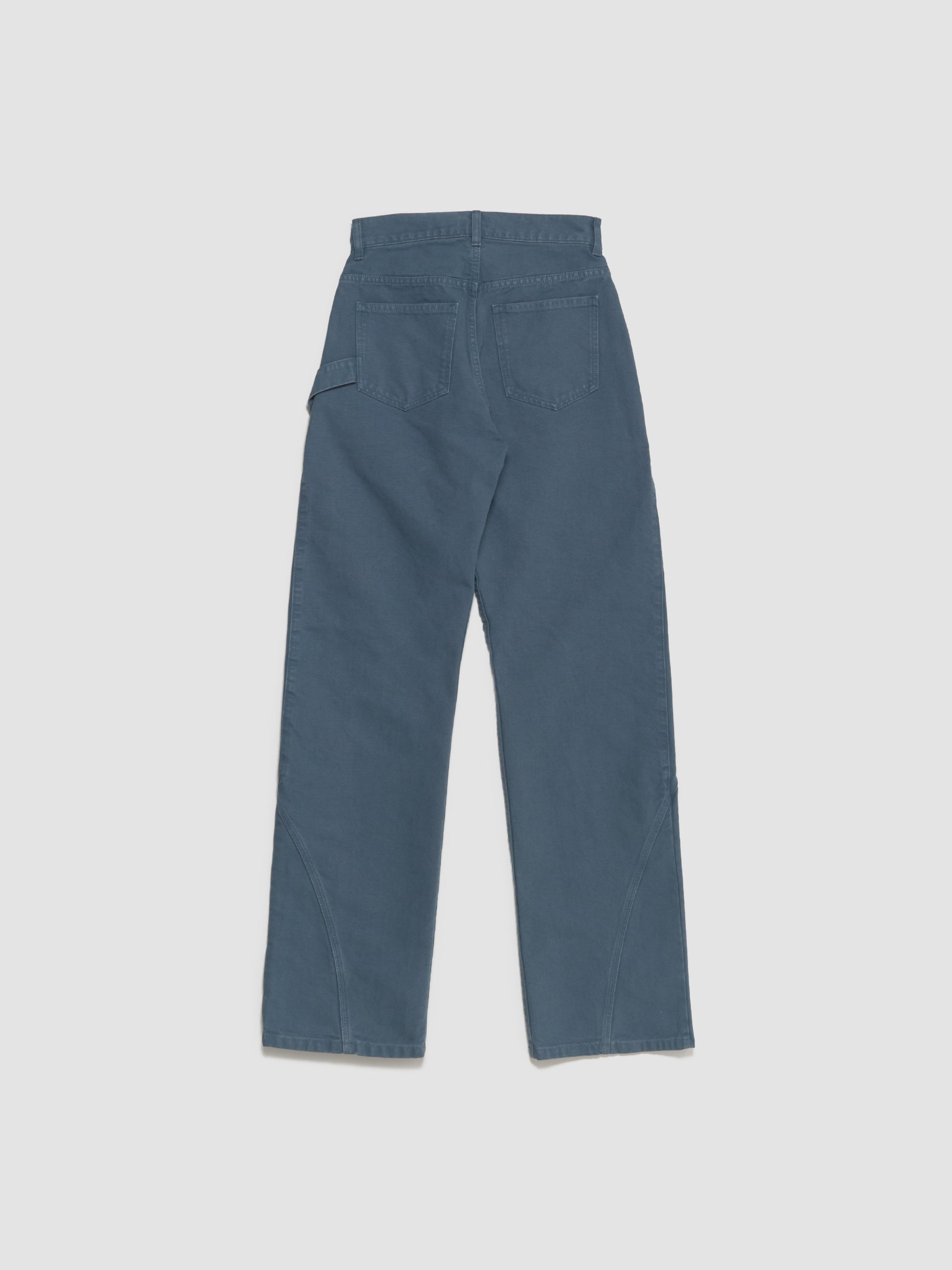 Twisted Workwear Trousers in Steel Blue