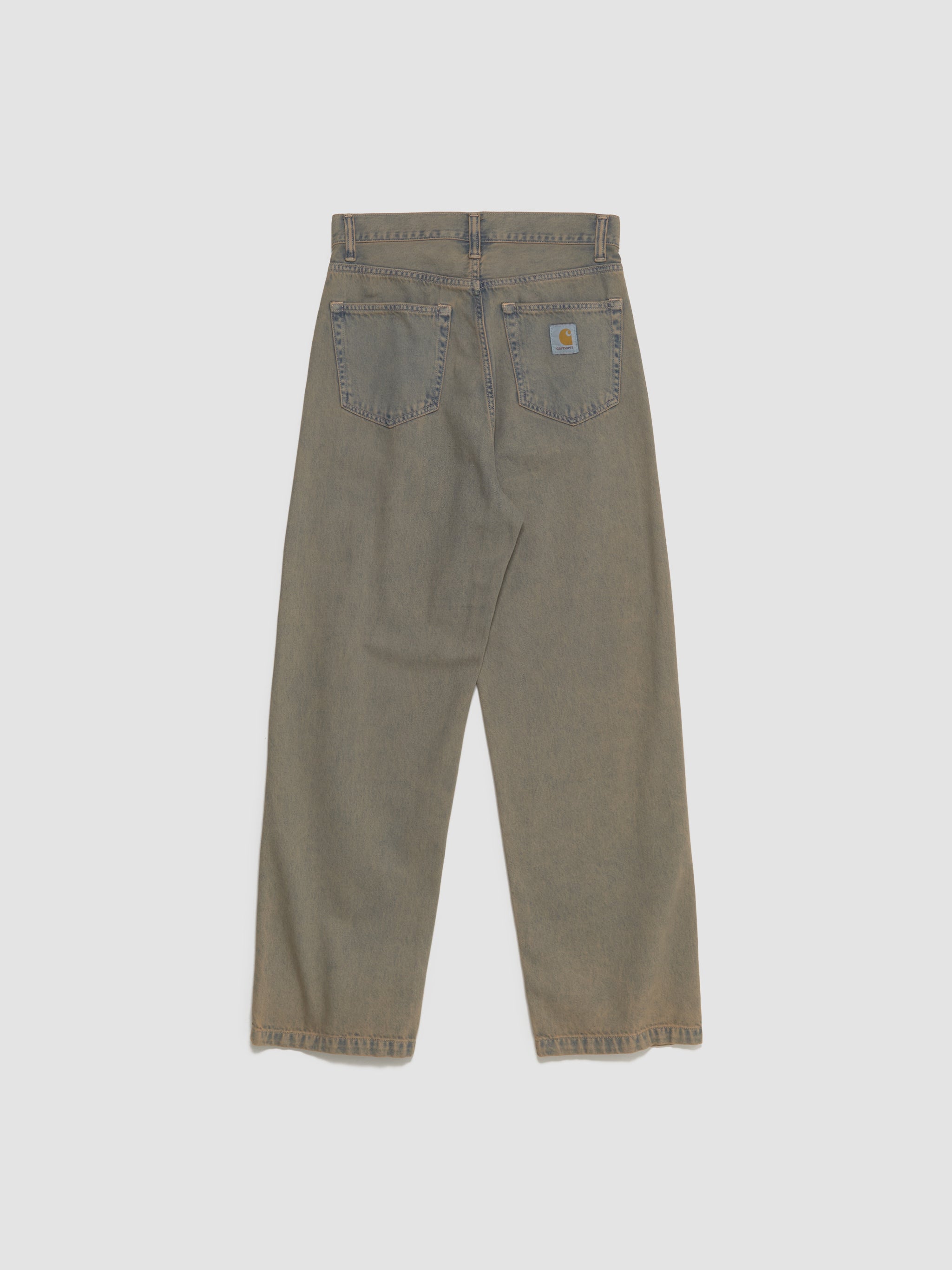 Landon Pants in Blue & Leather