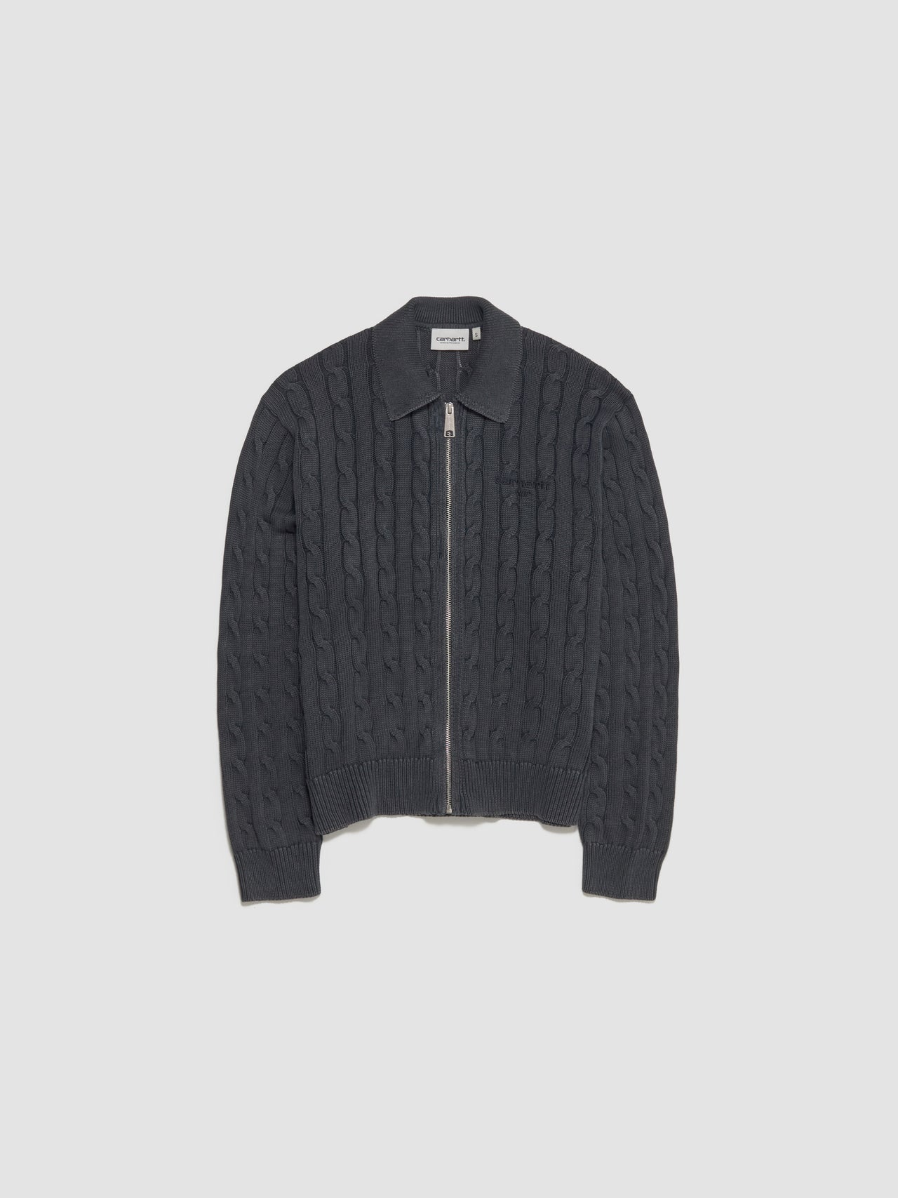 Women's Carter Sweater Jacket in Black Garment Dyed