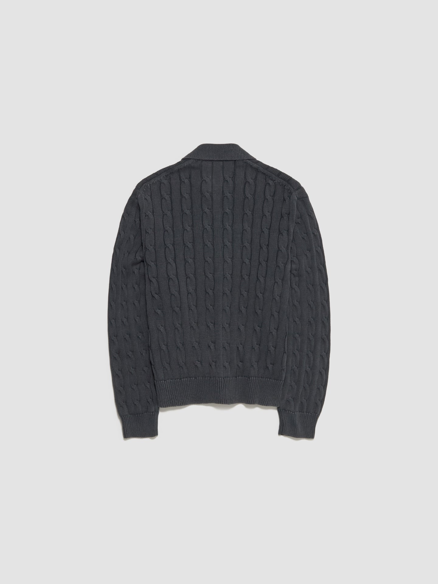 Women's Carter Sweater Jacket in Black Garment Dyed