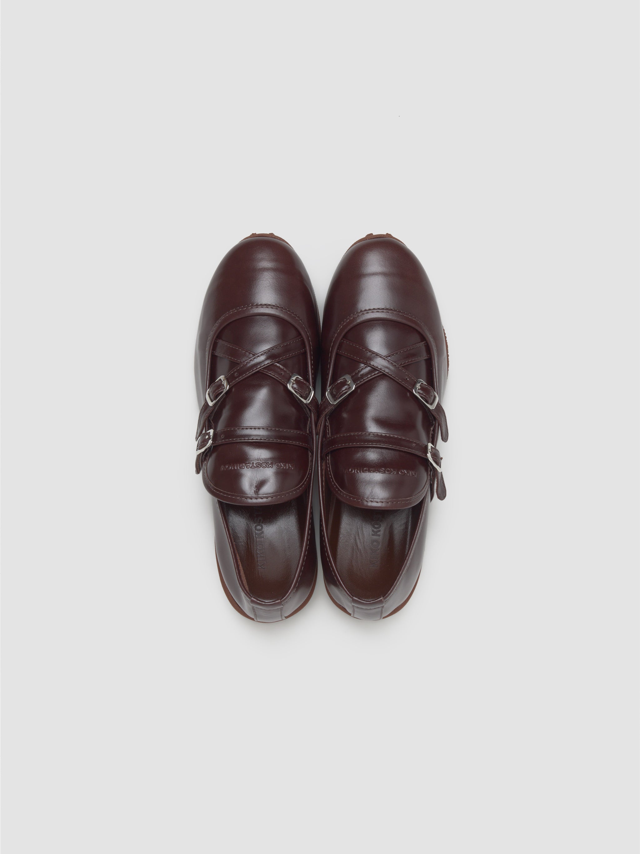 Sonia Buckled Loafers in Chocolate
