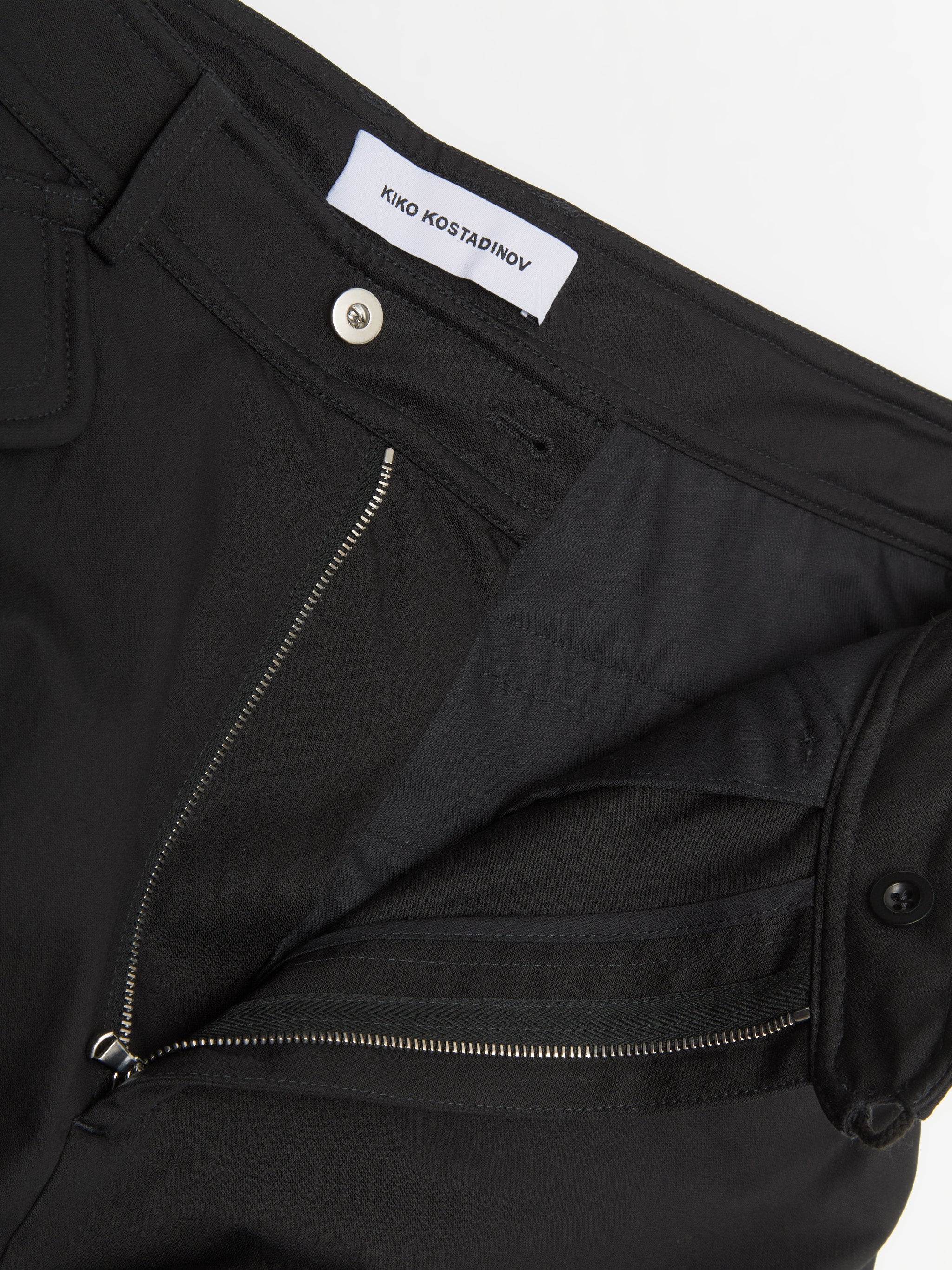 Alec K-Dart Trousers in Black Sable
