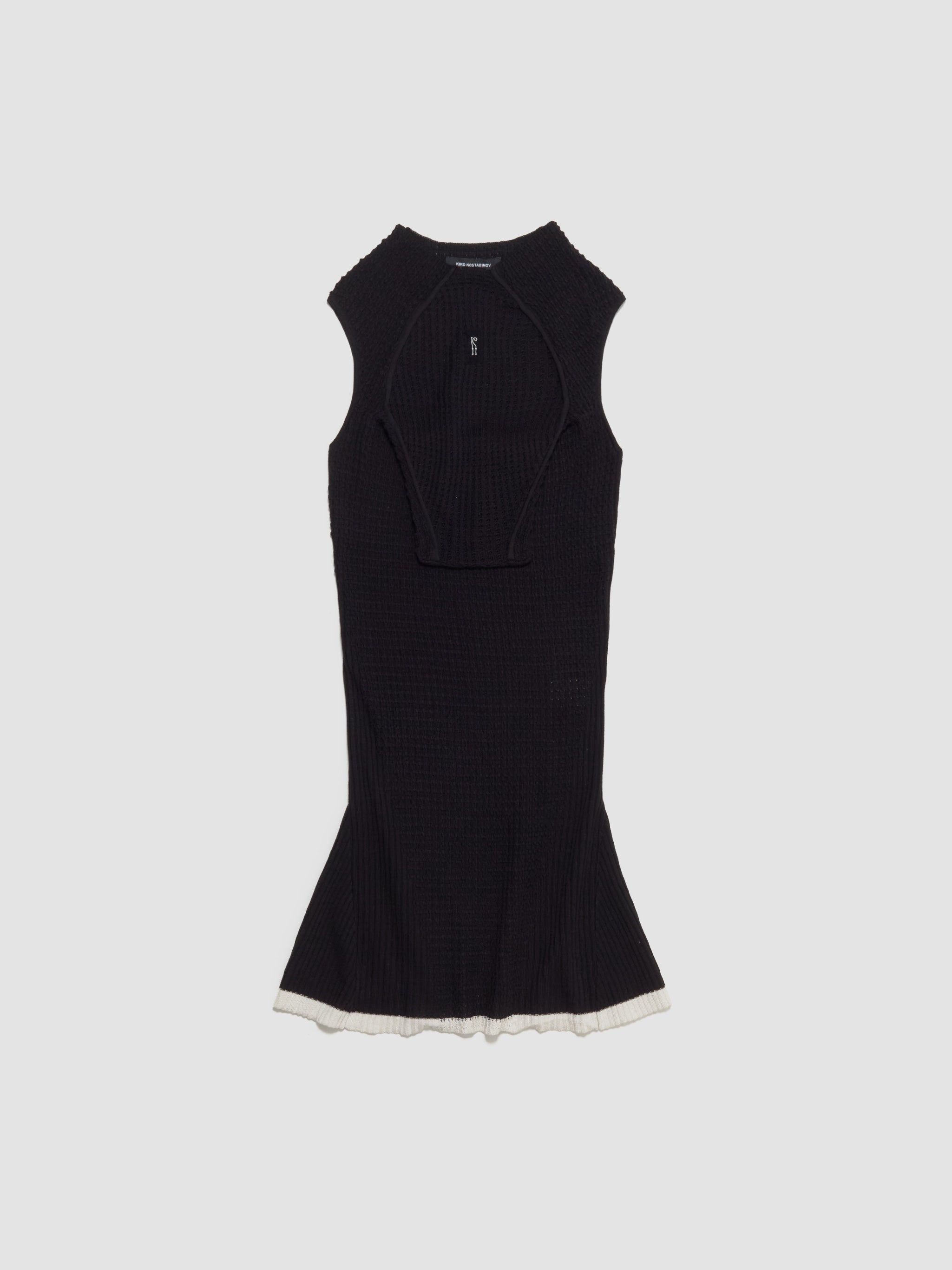 Vecto Knit Tunic Dress in Phantom Black