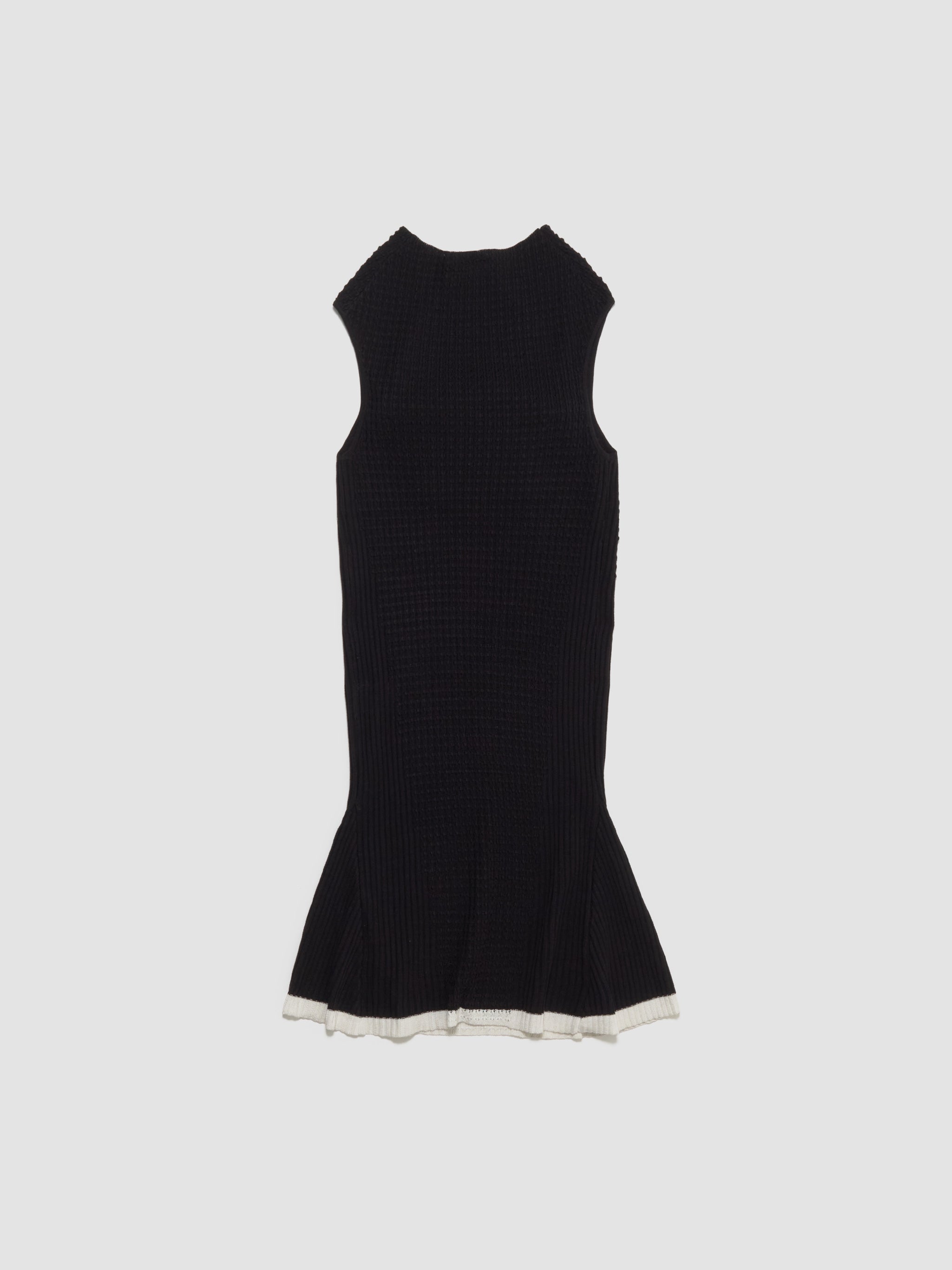 Vecto Knit Tunic Dress in Phantom Black