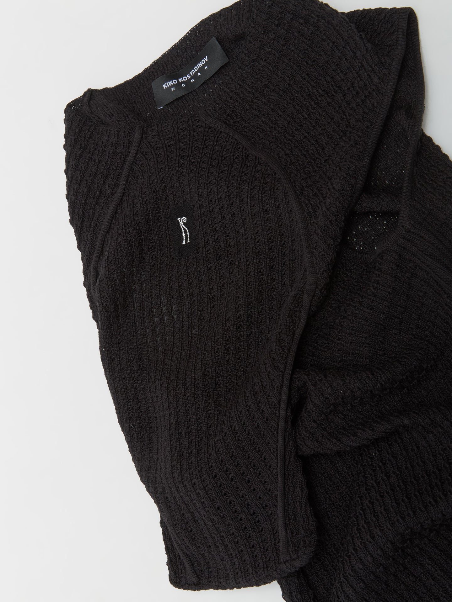 Vecto Knit Tunic Dress in Phantom Black