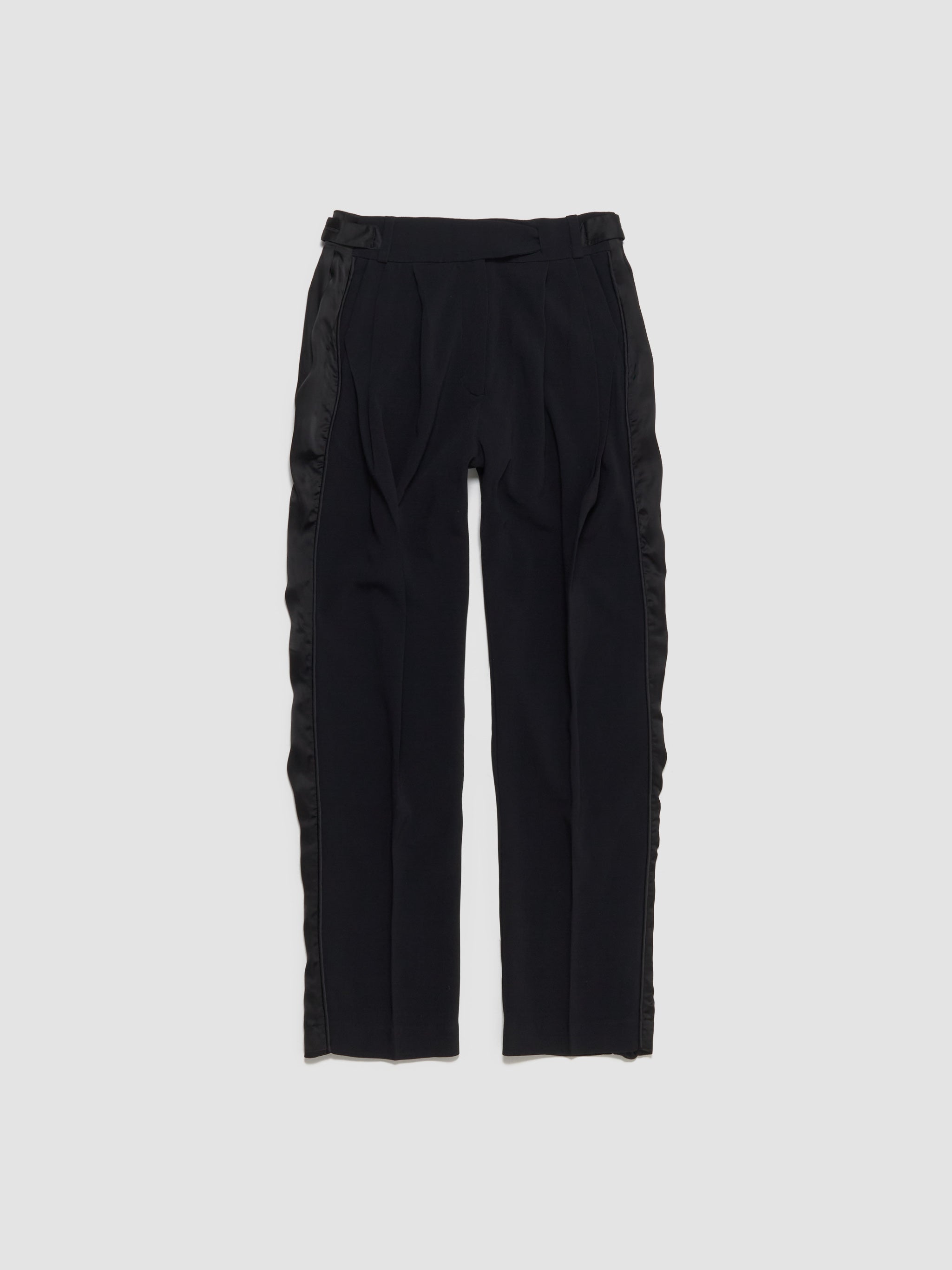 Cauda Pleated Trouser in Space Black