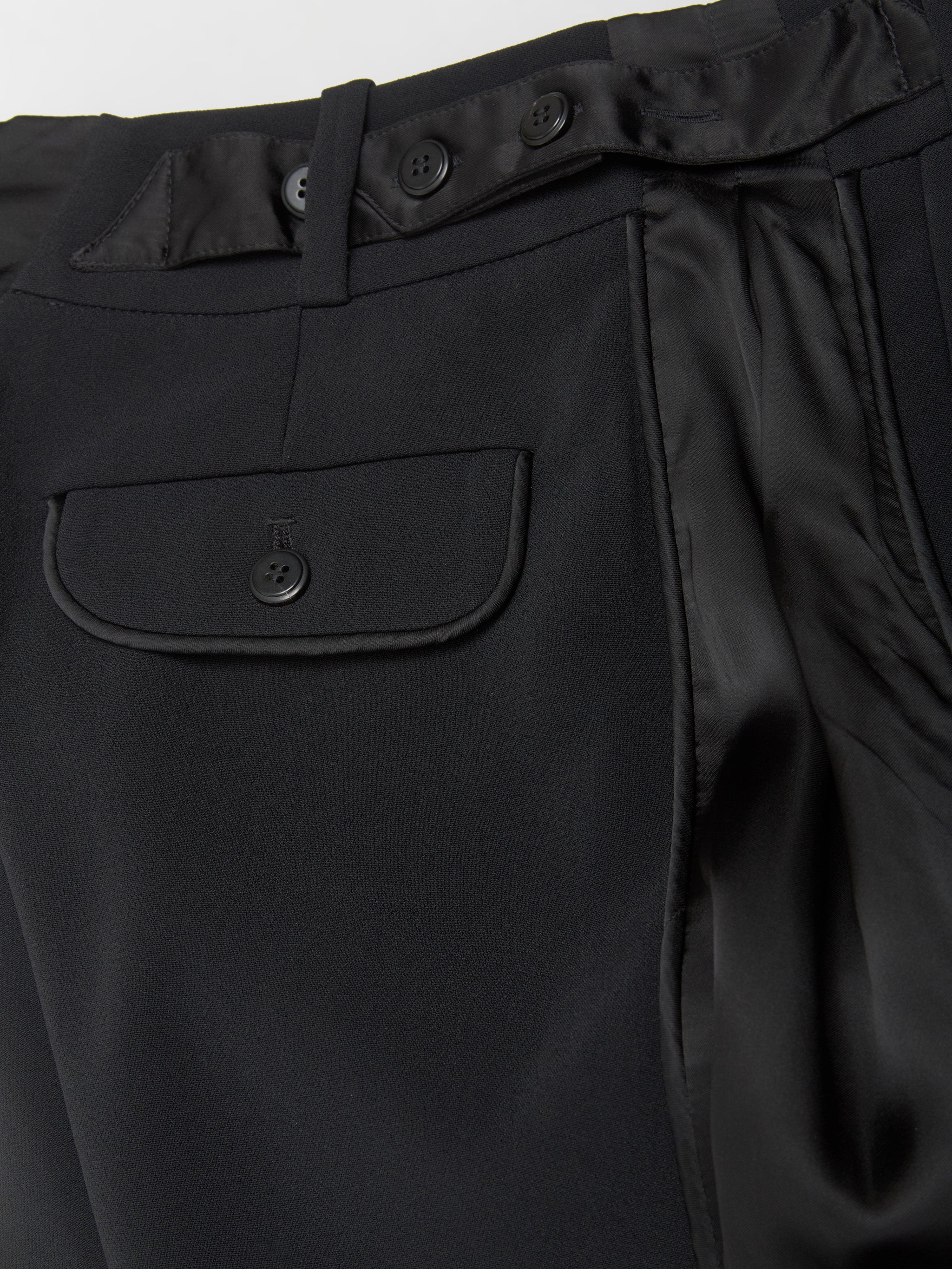 Cauda Pleated Trouser in Space Black