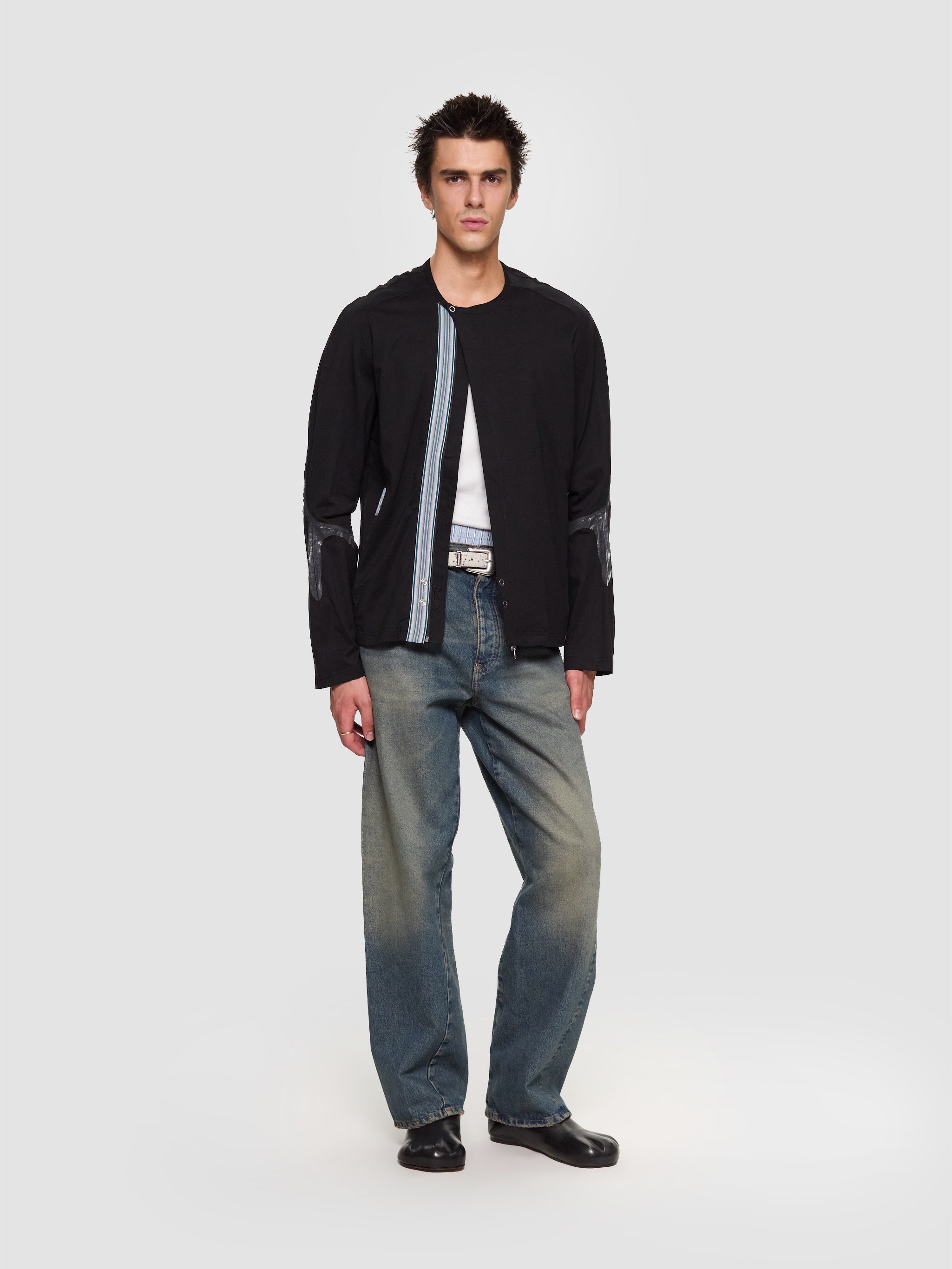 Alec K-Dart Jersey Jacket in Black