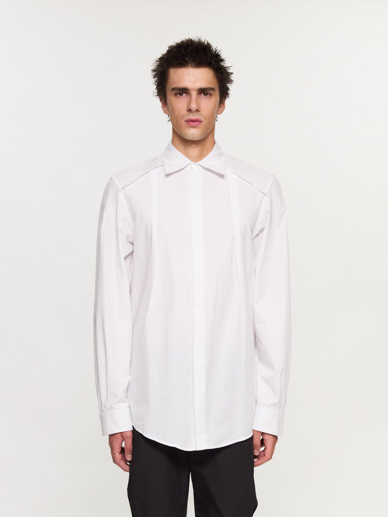 Zafar Shirt in White Stripes