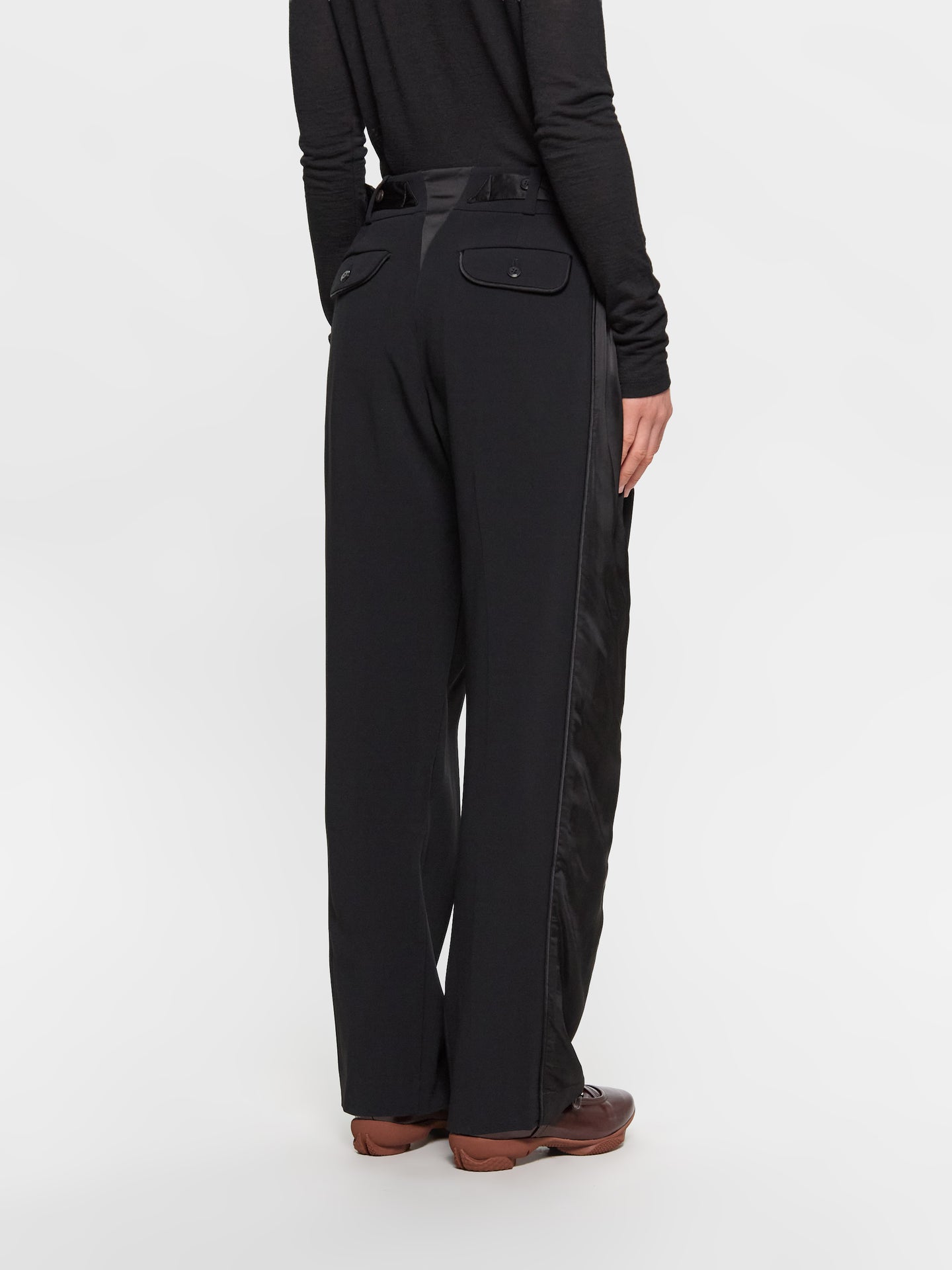 Cauda Pleated Trouser in Space Black