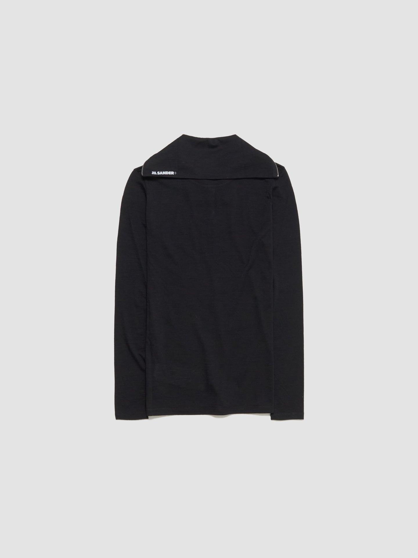 Long Sleeve Zip Turtleneck in Black