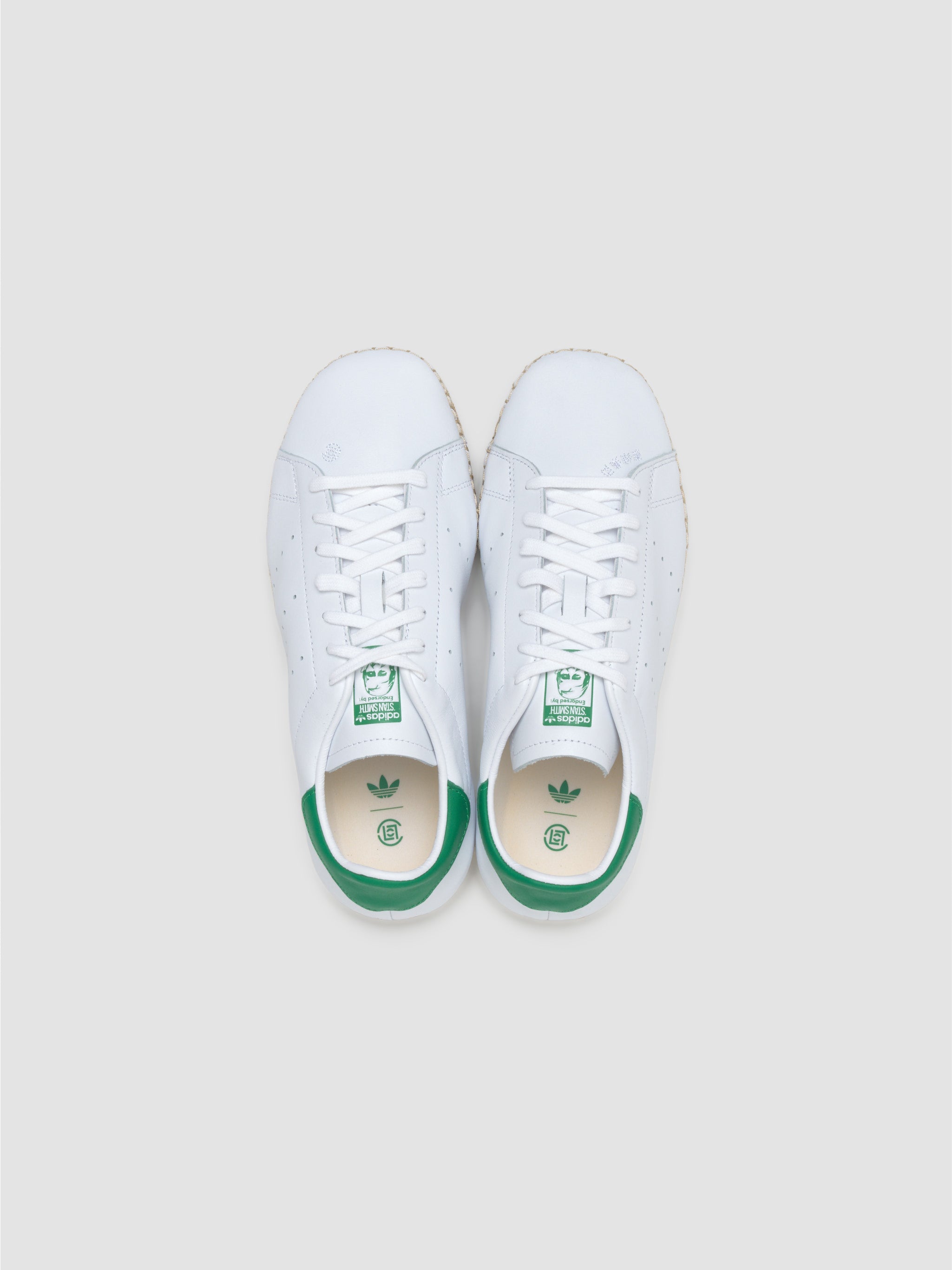 x CLOT Stan Smith Sneaker in White & Green