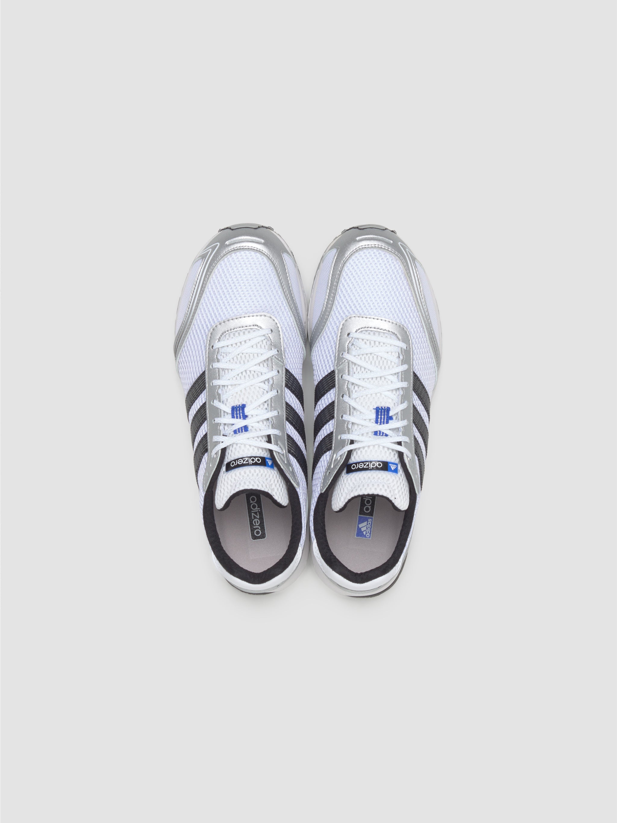 Adizero Adios OG Sneaker in White & Hi-Res Blue