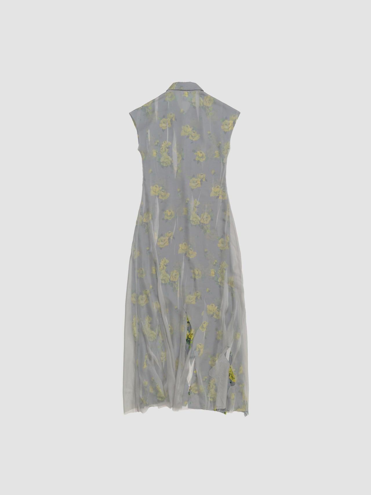 Maxi Dress in Yellow & Grey