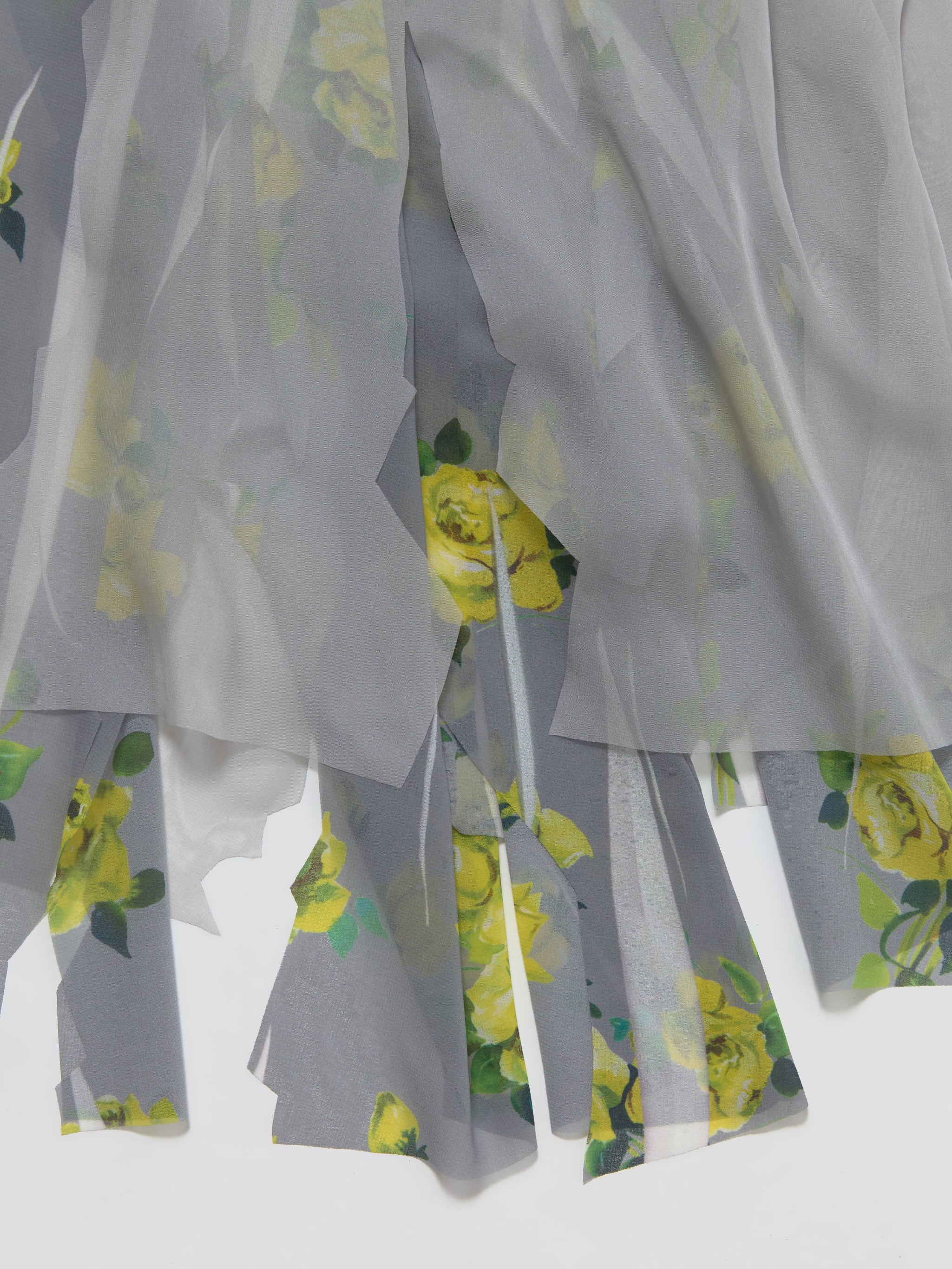 Maxi Dress in Yellow & Grey