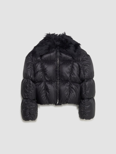ダウンジャケット・コート Jil Sander Jil Sander Coats Black (J02AF0130 J70189001) Jil Sander - Down Puffer Jacket with Fur Collar in Black