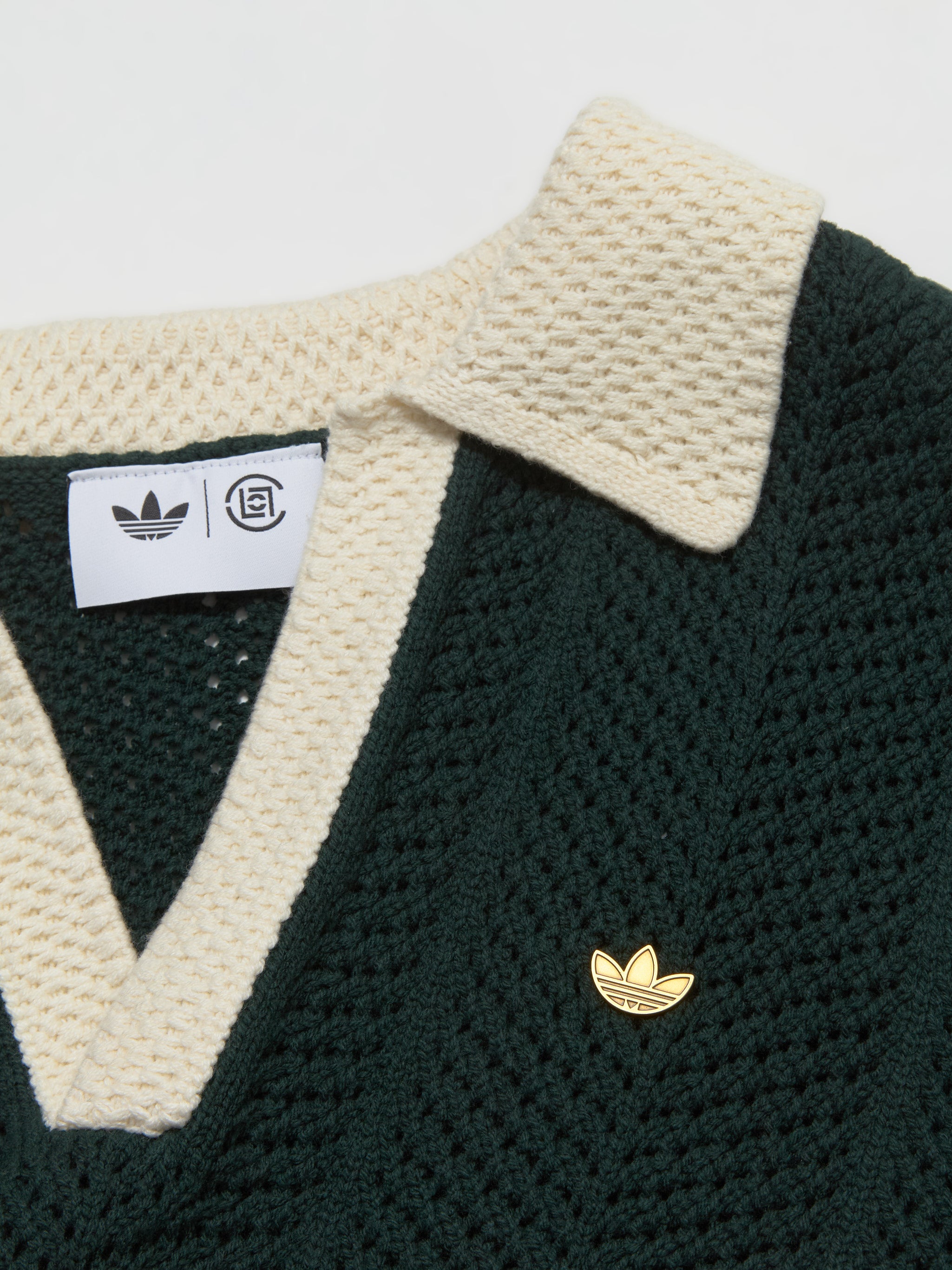 x CLOT Pique Poloshirt in Green Night