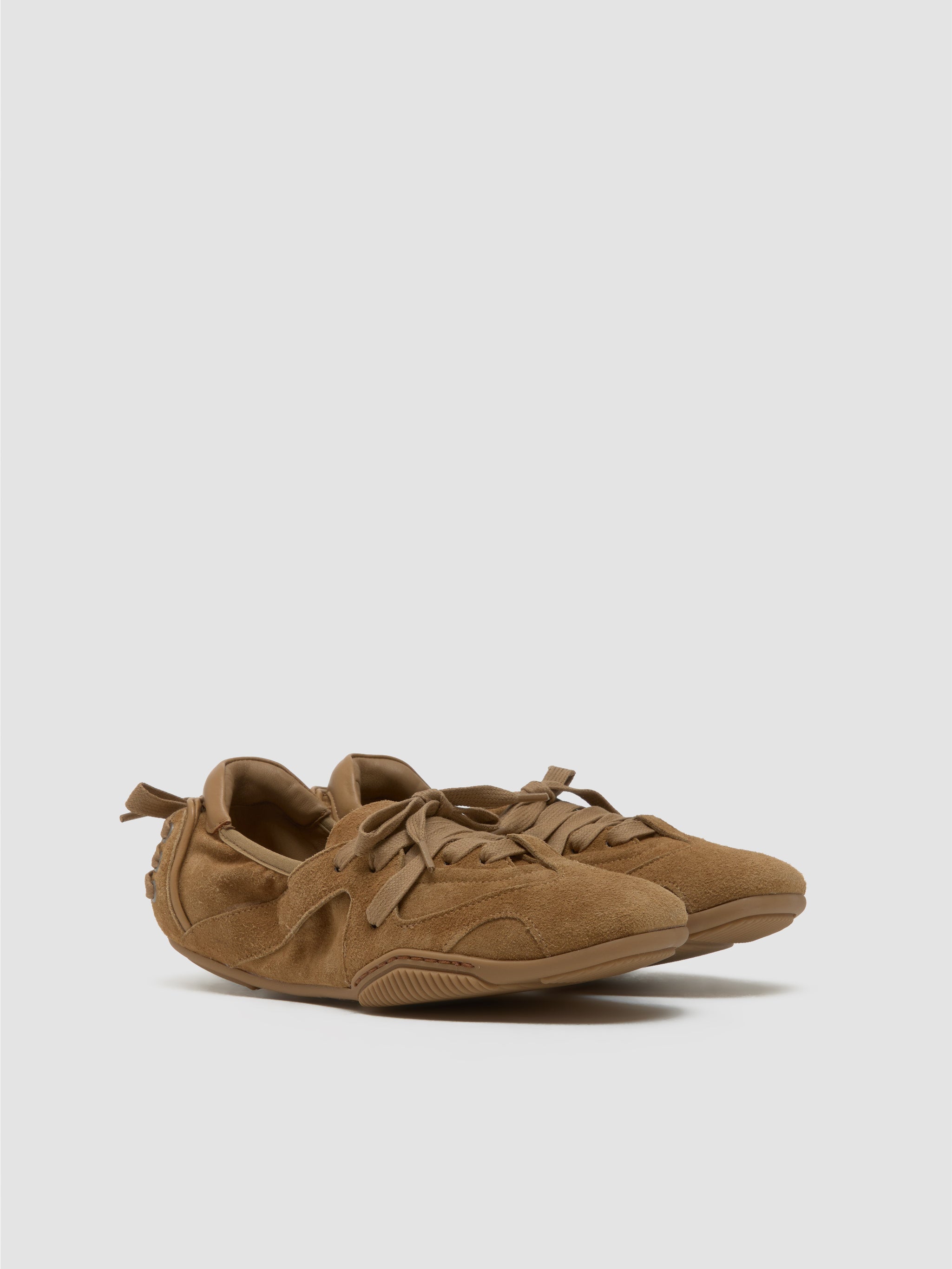 Lace-Up Shoes in Sand Beige