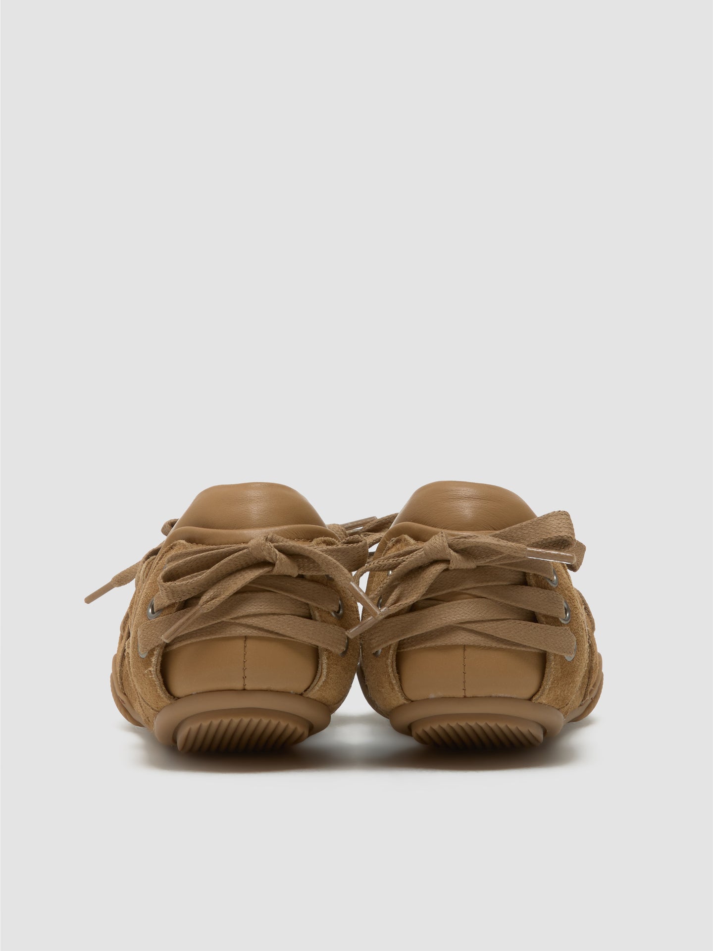 Lace-Up Shoes in Sand Beige