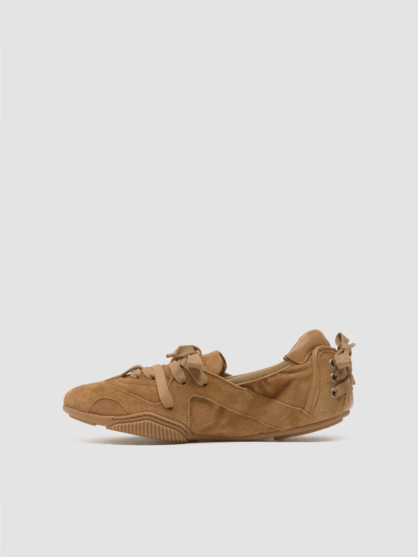 Lace-Up Shoes in Sand Beige