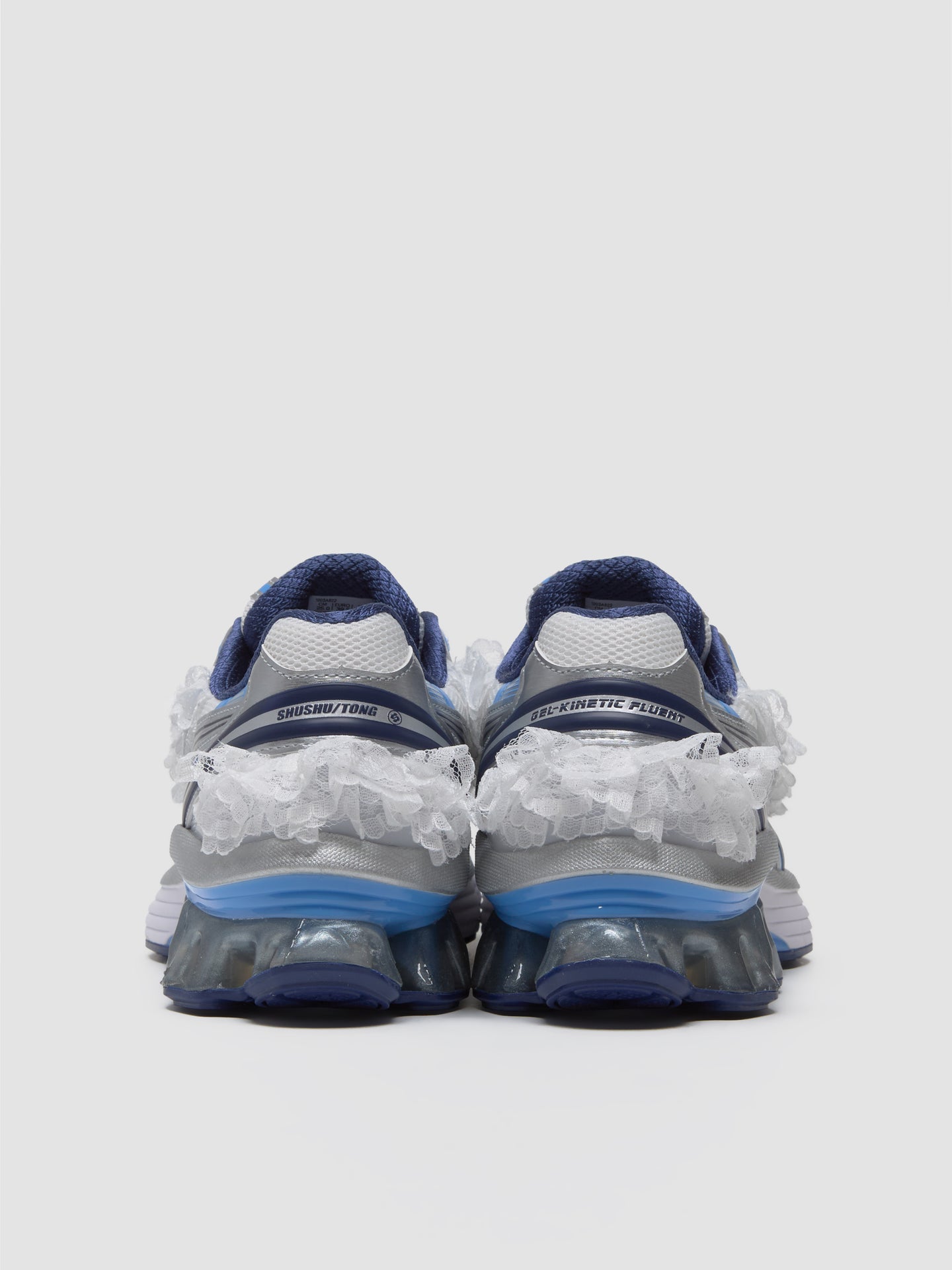 x SHUSHU/TONG GEL-KINETIC FLUENT Sneaker in White & Dive Blue