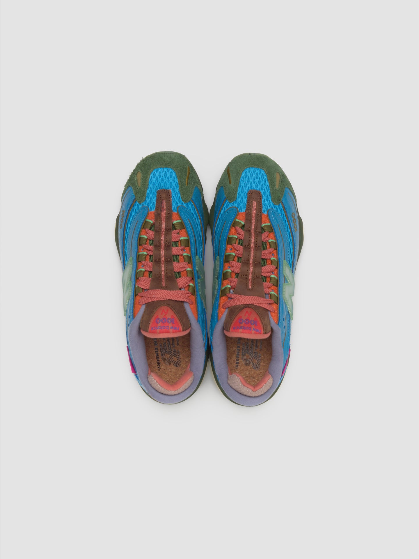 x Salehe Bembury M1000 Sneaker in Blue & Lime