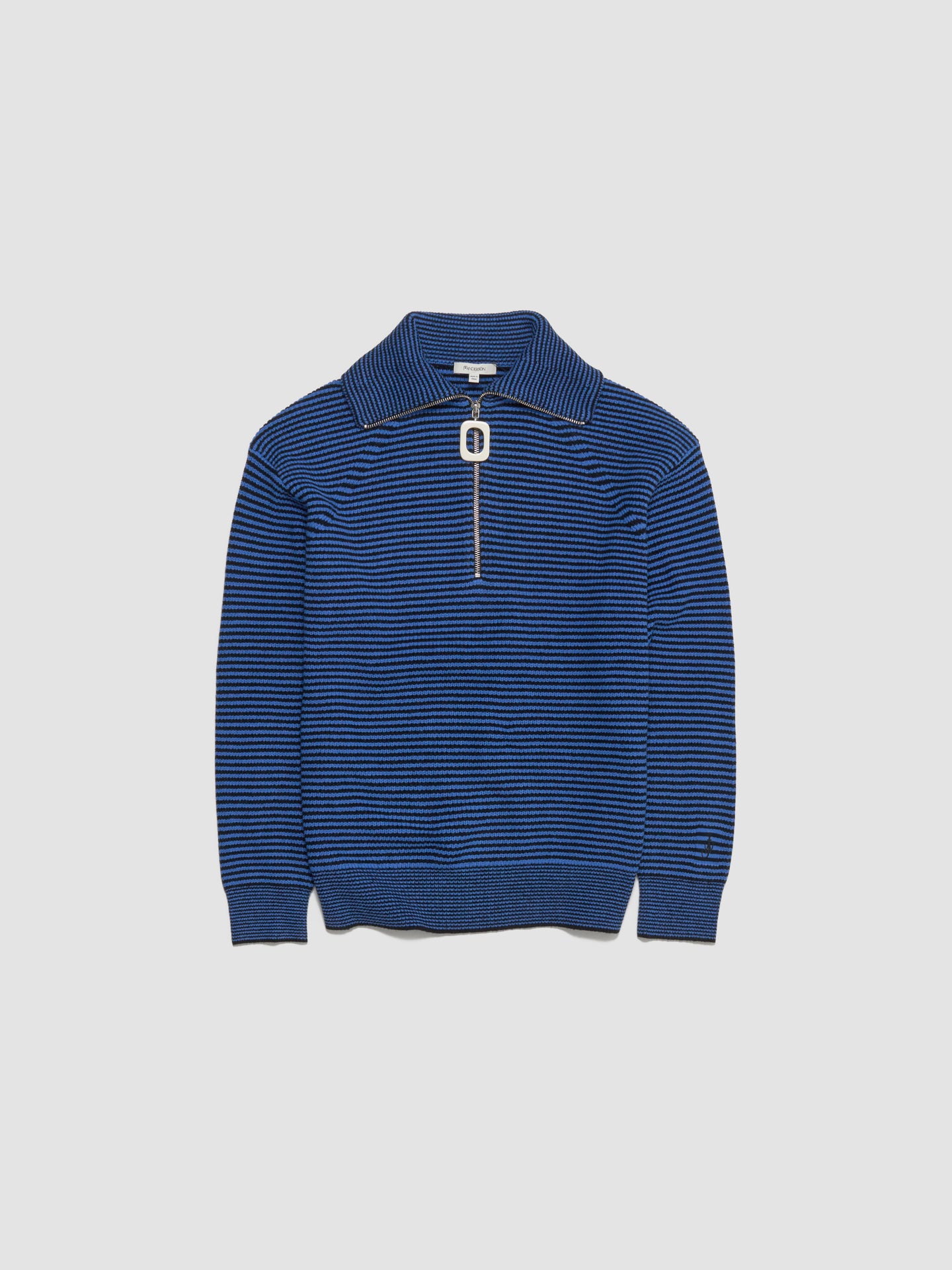 Half Zip Jumper in Blue & Black