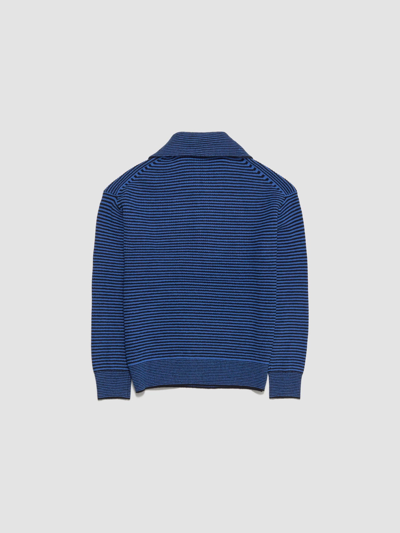 Half Zip Jumper in Blue & Black