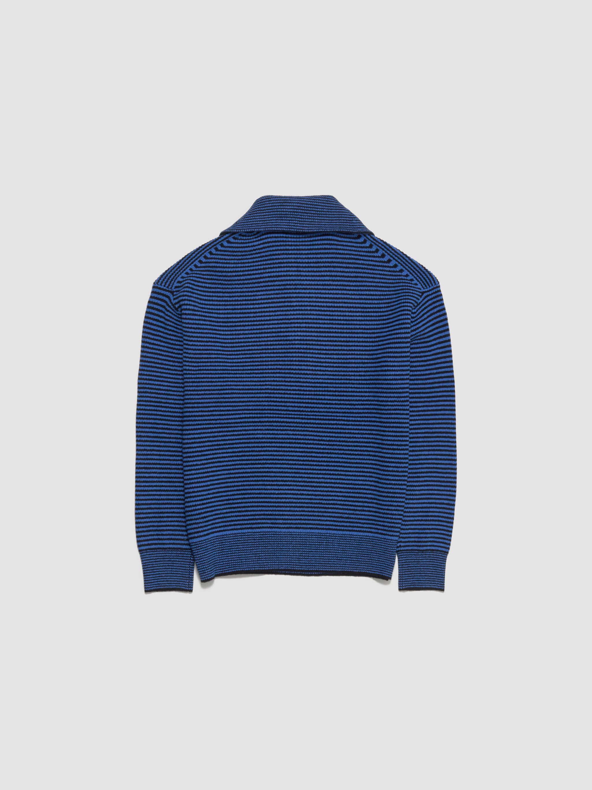Half Zip Jumper in Blue & Black