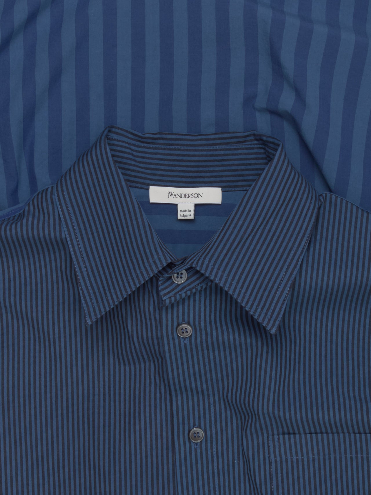 Patchwork Striped Shirt in Navy