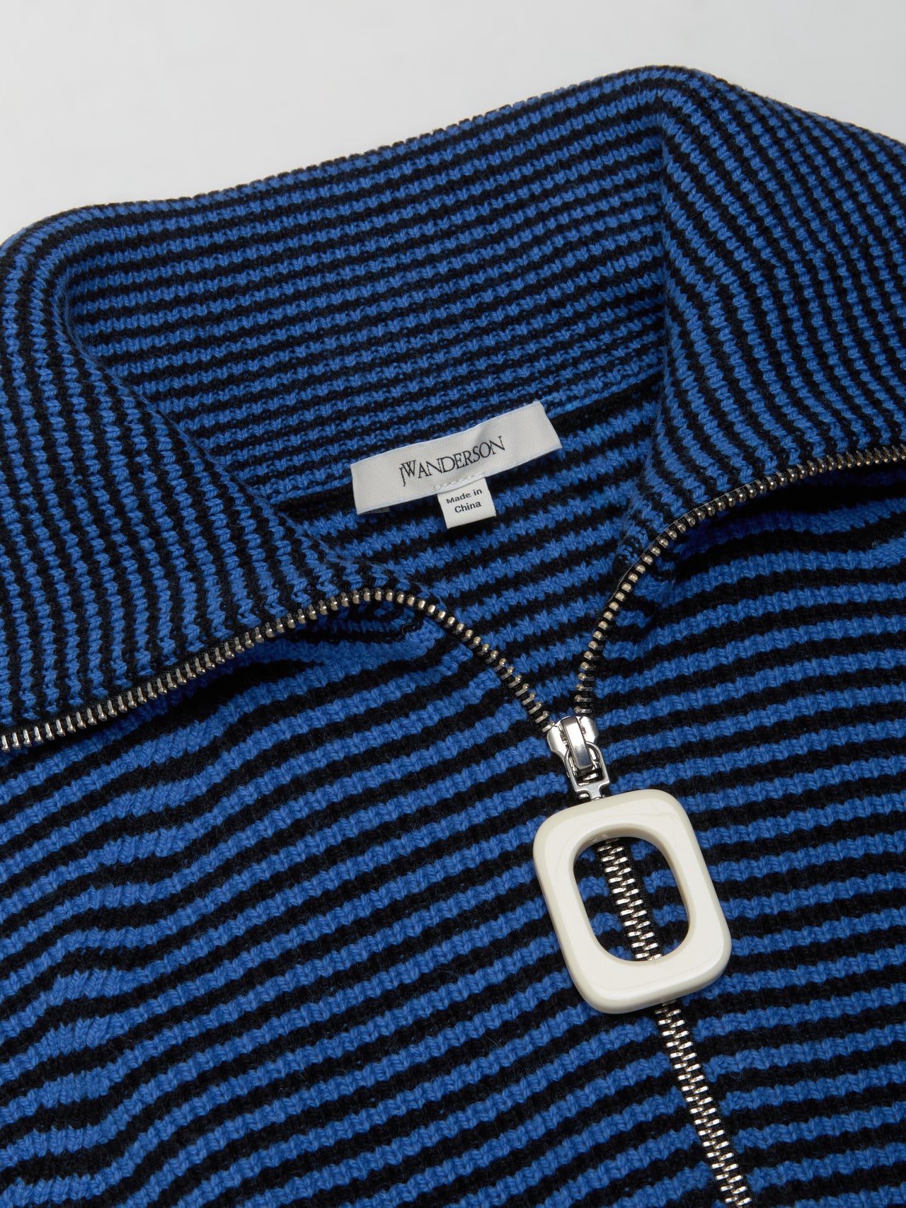 Half Zip Jumper in Blue & Black