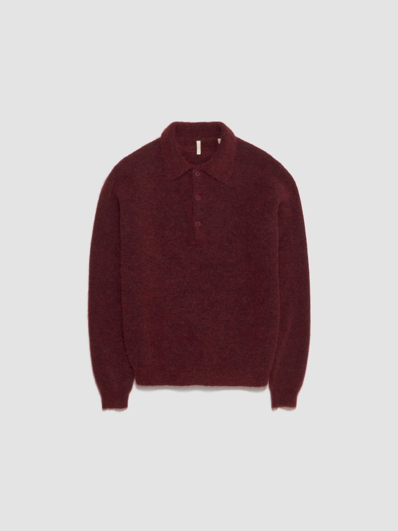 Mohair Polo in Burgundy