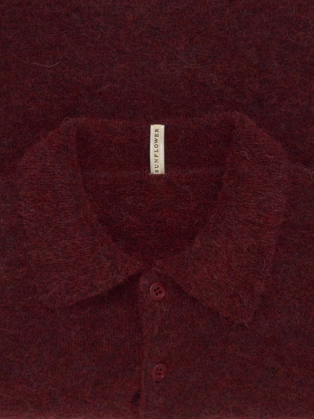 Mohair Polo in Burgundy