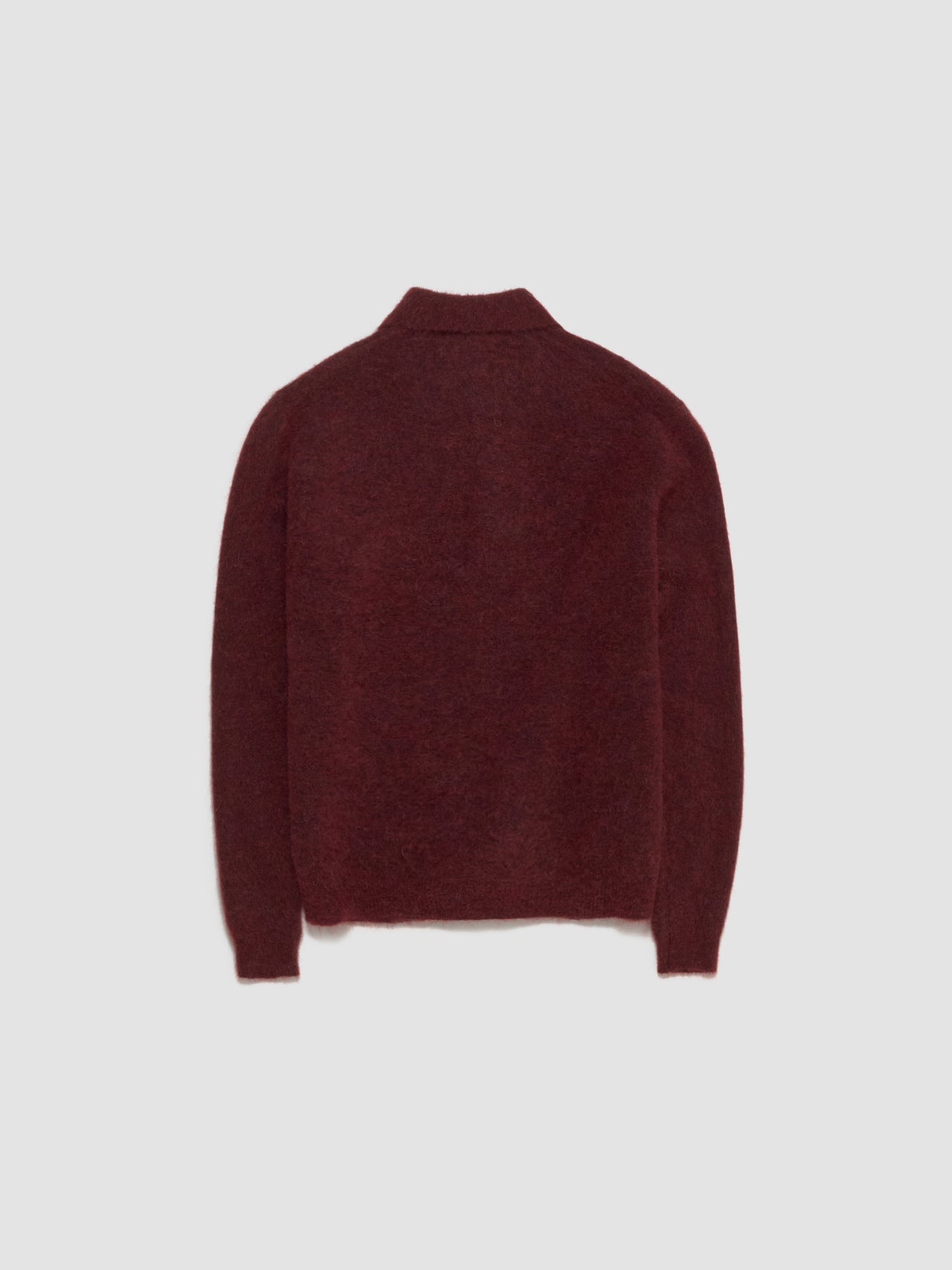 Mohair Polo in Burgundy