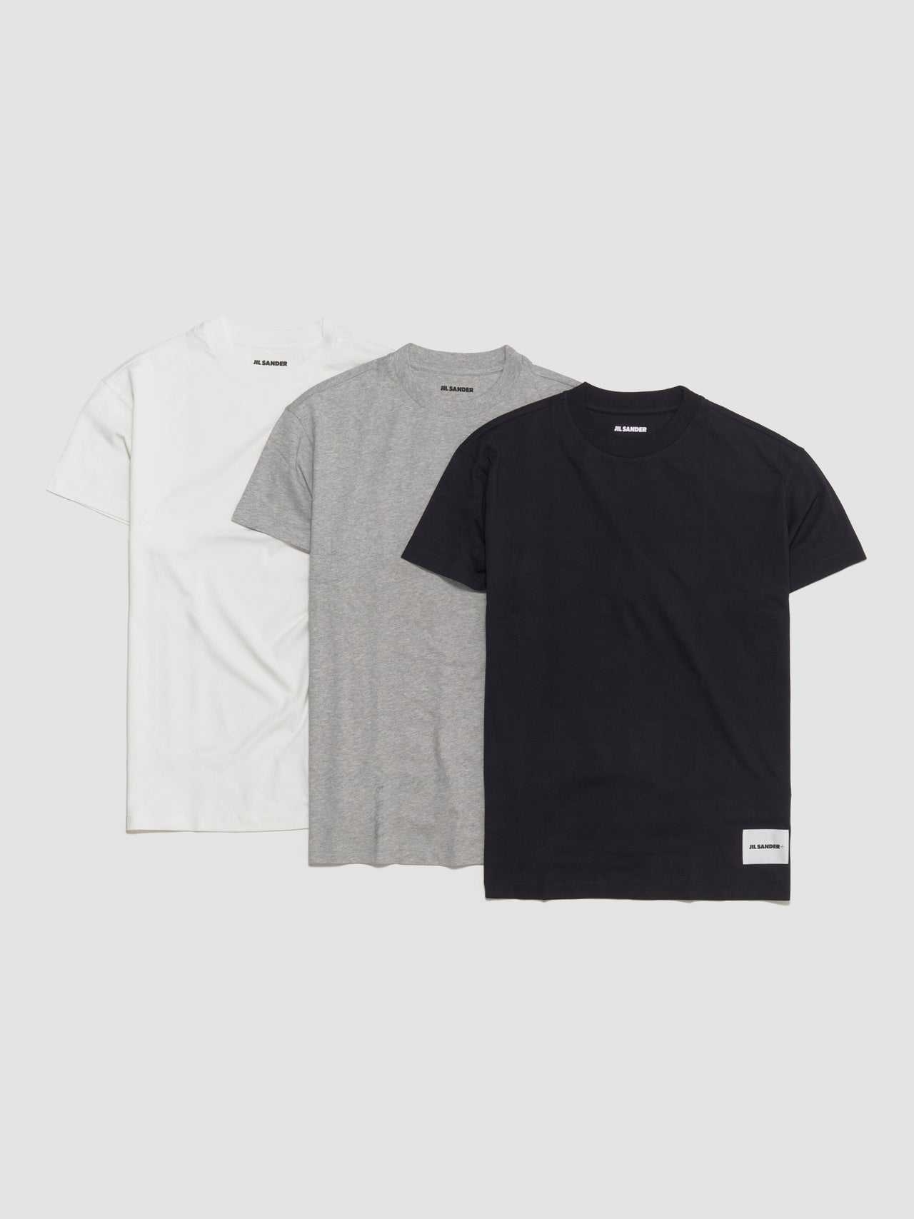Set of Three Short Sleeve T-Shirt in Grey & Multicolour