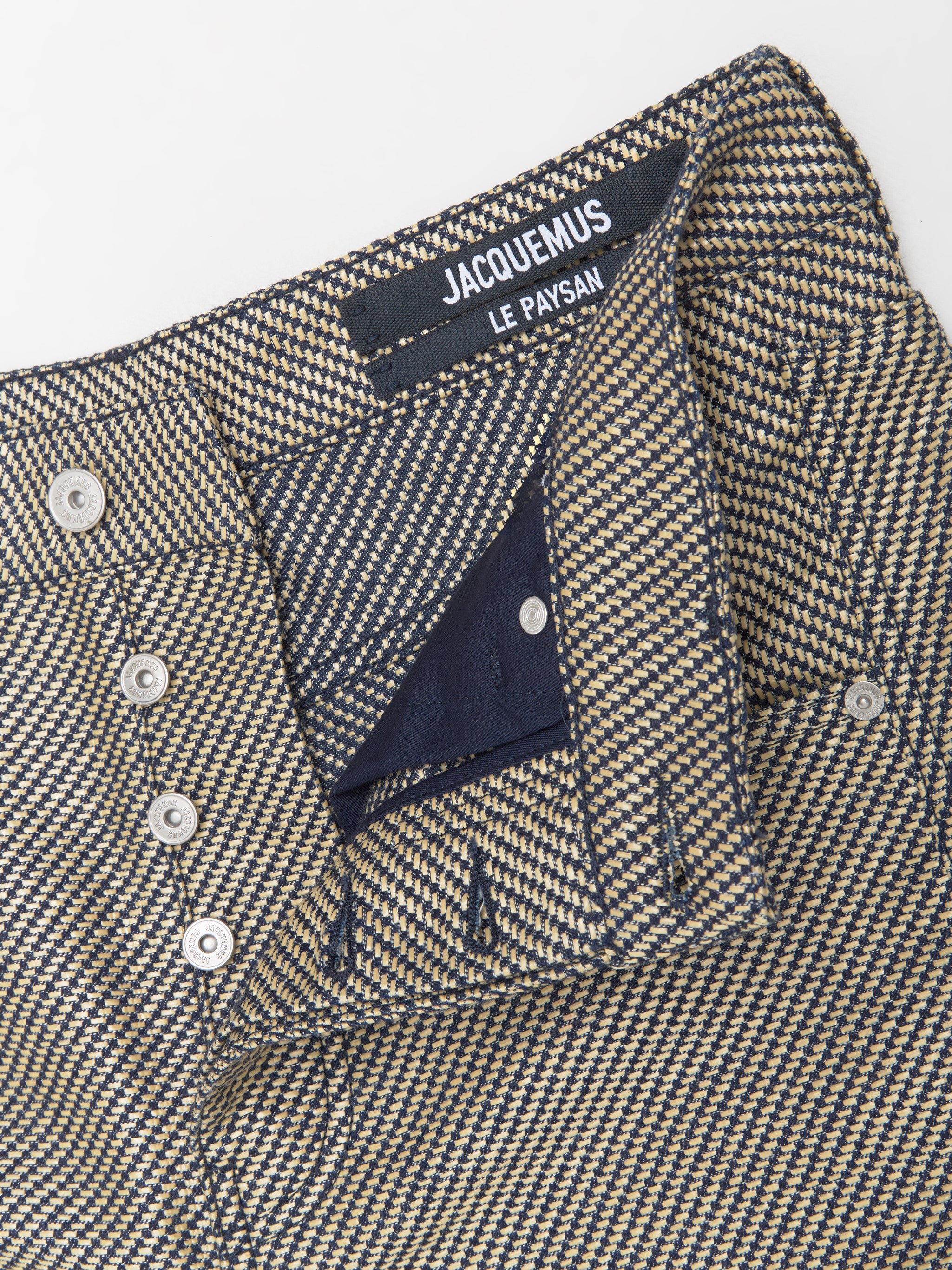 Le De-Nimes Mirada Pants in Cream & Navy