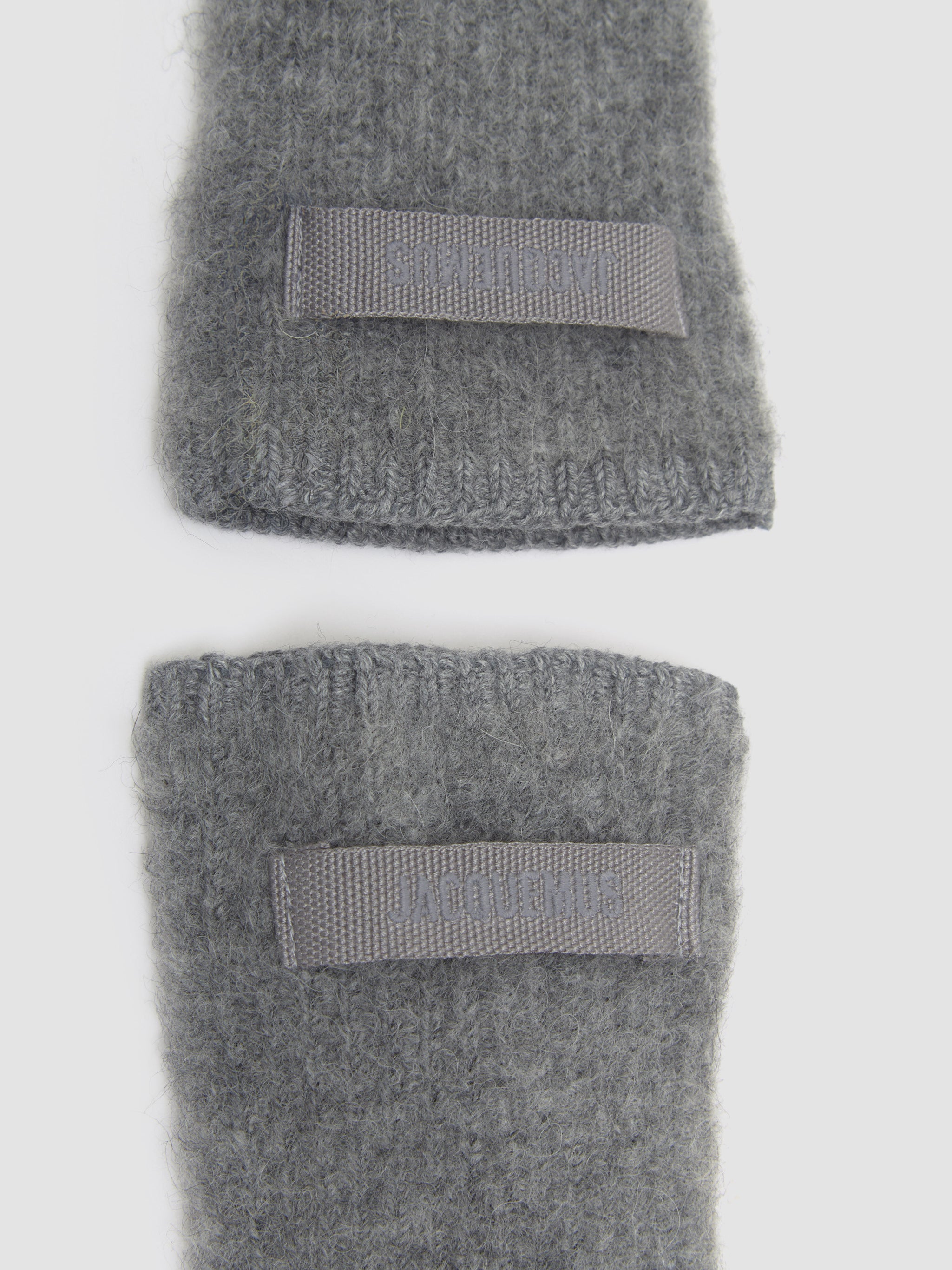 Les Gants Gros Grain in Dark Grey
