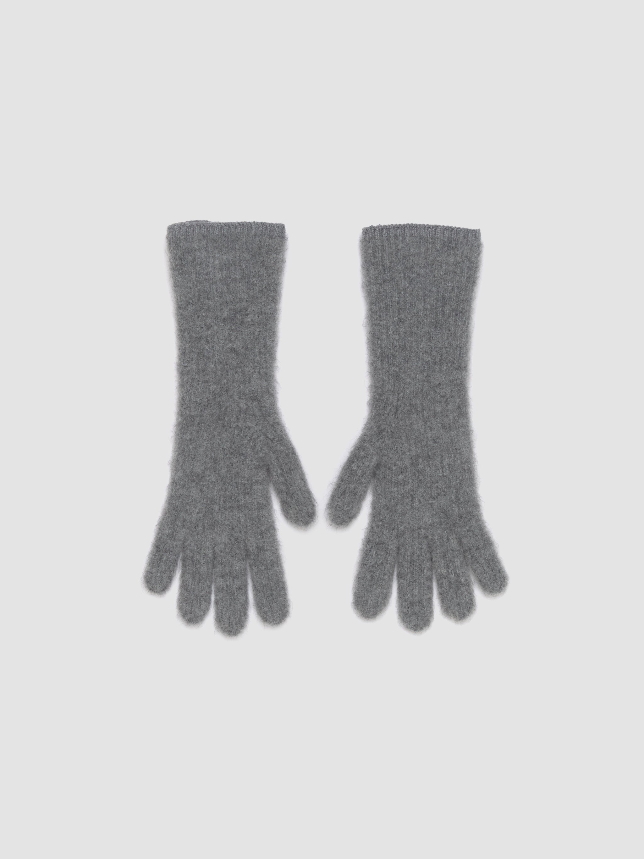 Les Gants Gros Grain in Dark Grey