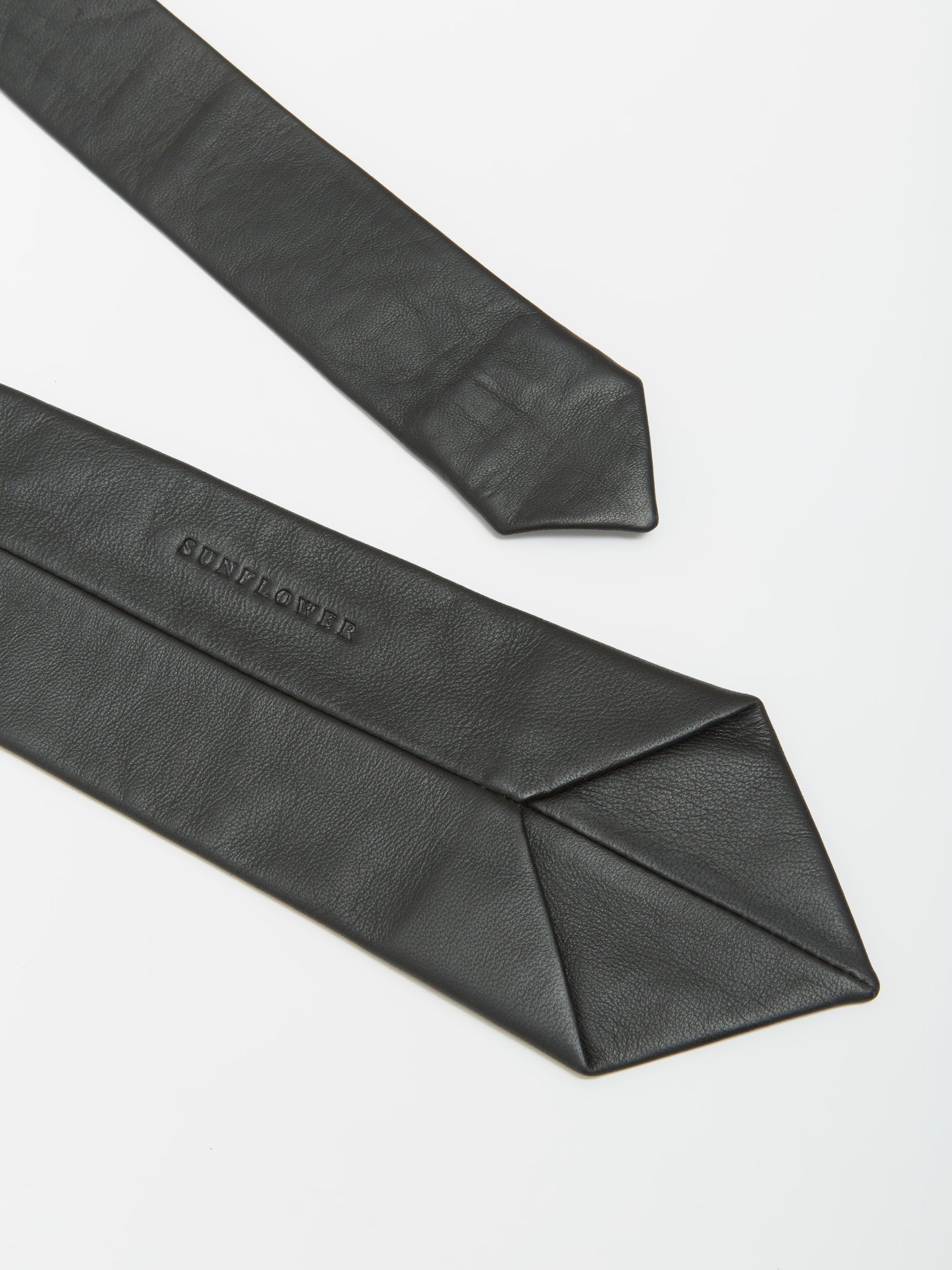 Leather Tie in Black