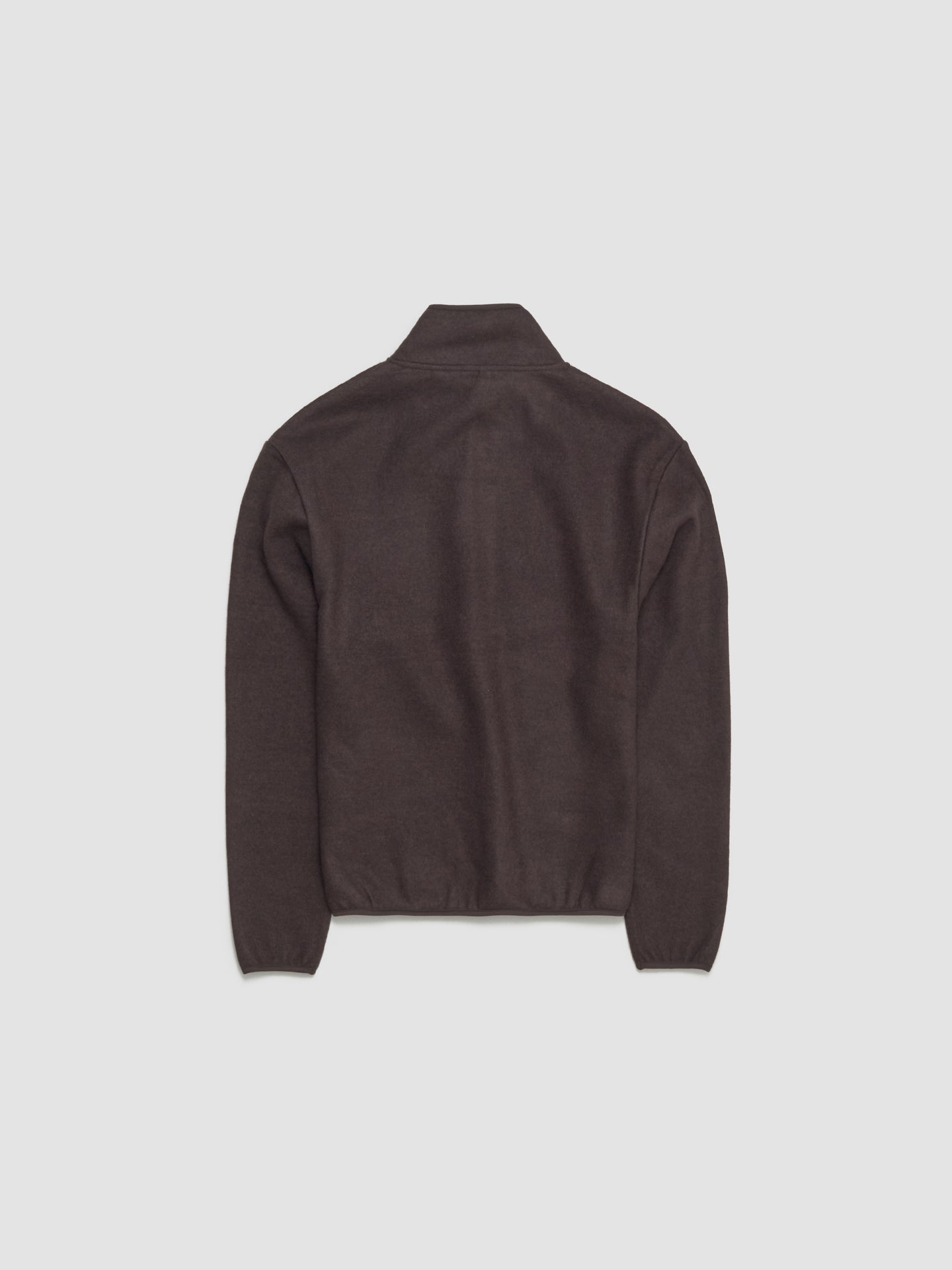 Wool Half Zip in Brown