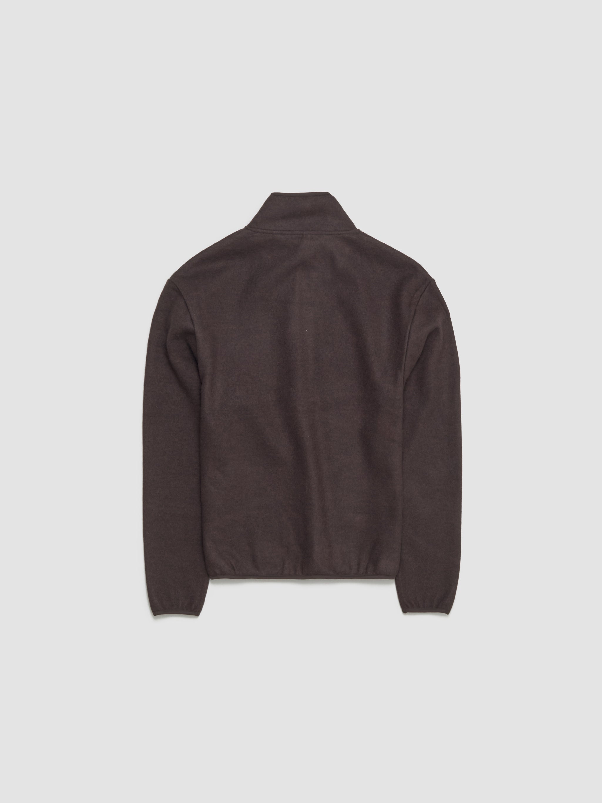 Wool Half Zip in Brown