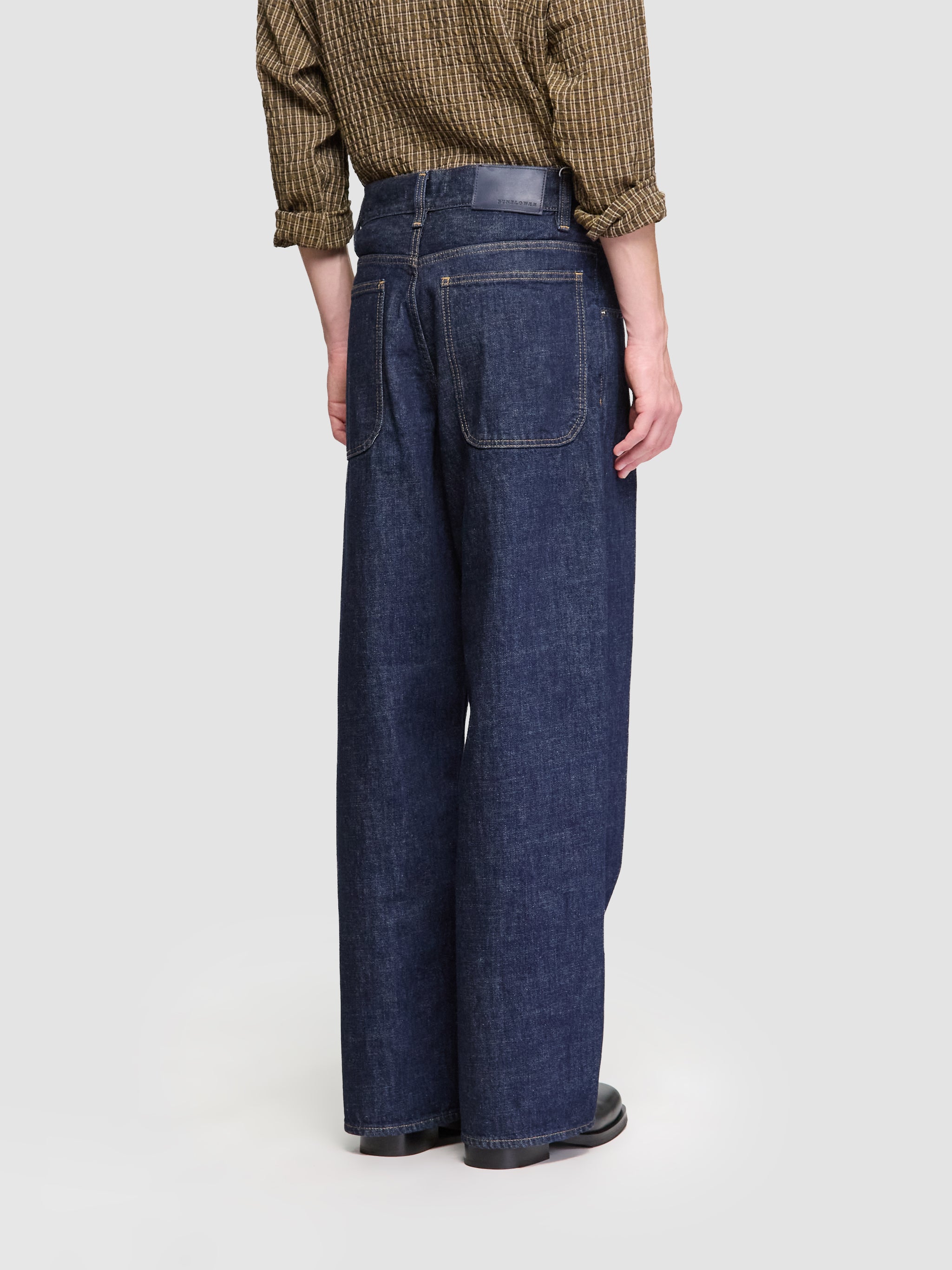 Super Wide Jeans in Simple Rinse Blue