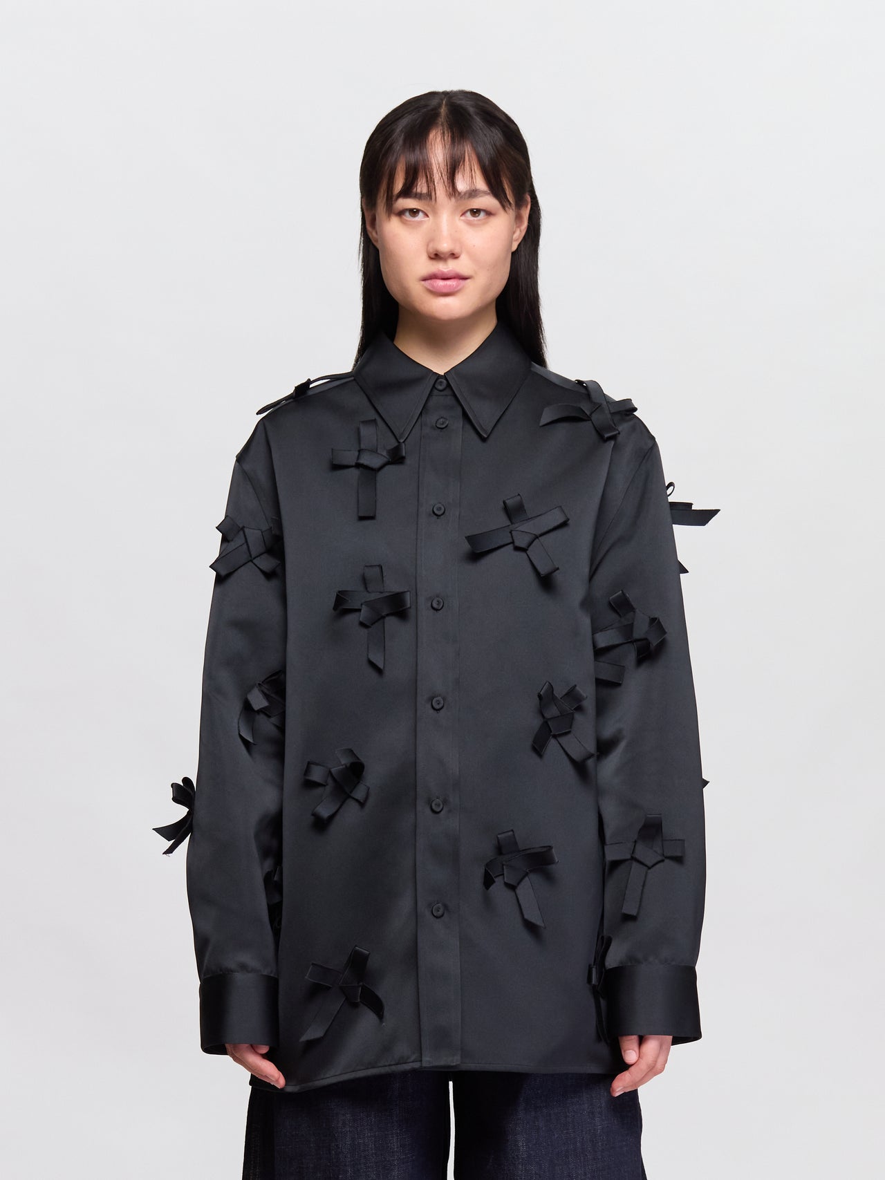Bows Shirt in Black