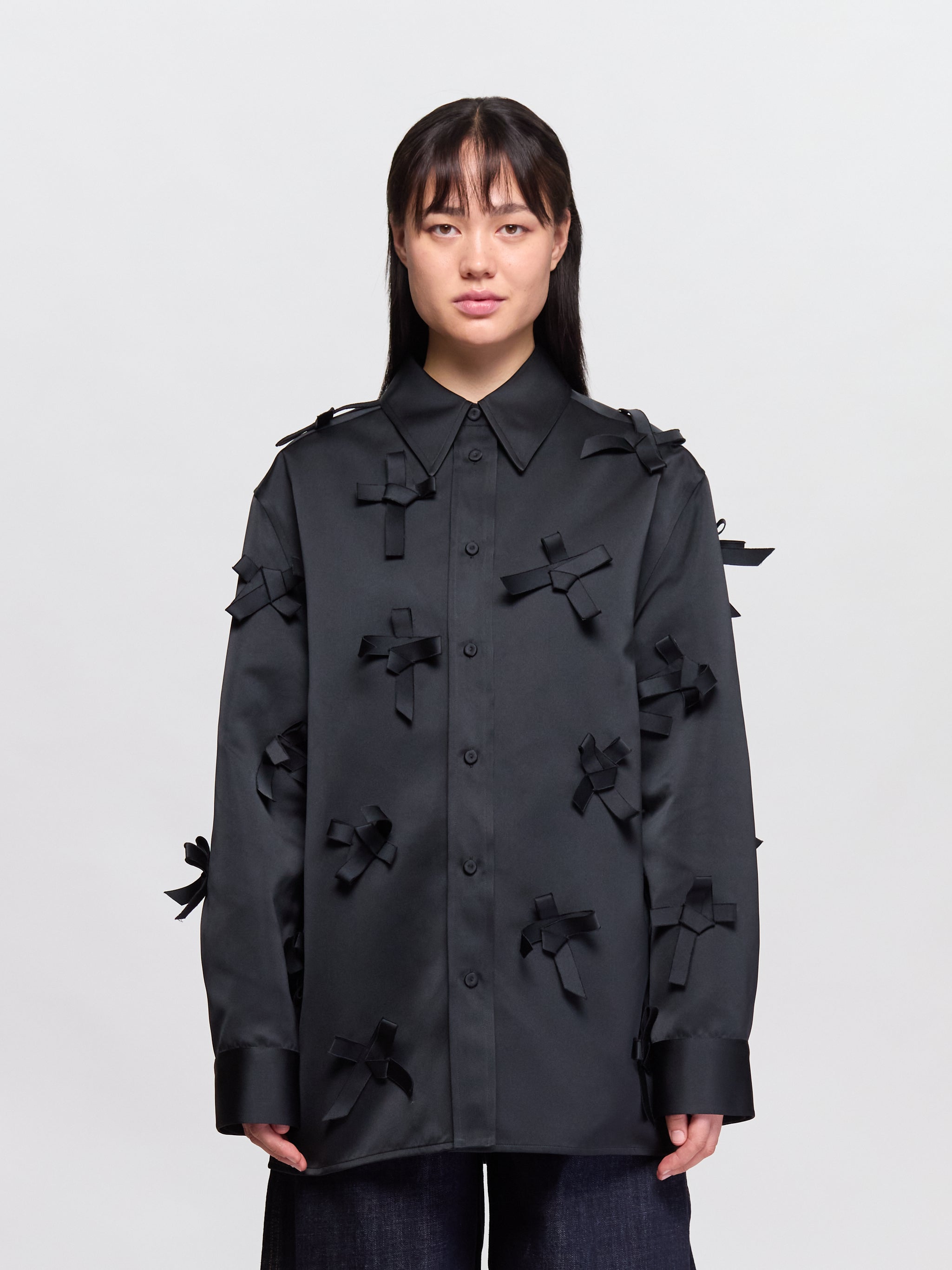 Bows Shirt in Black