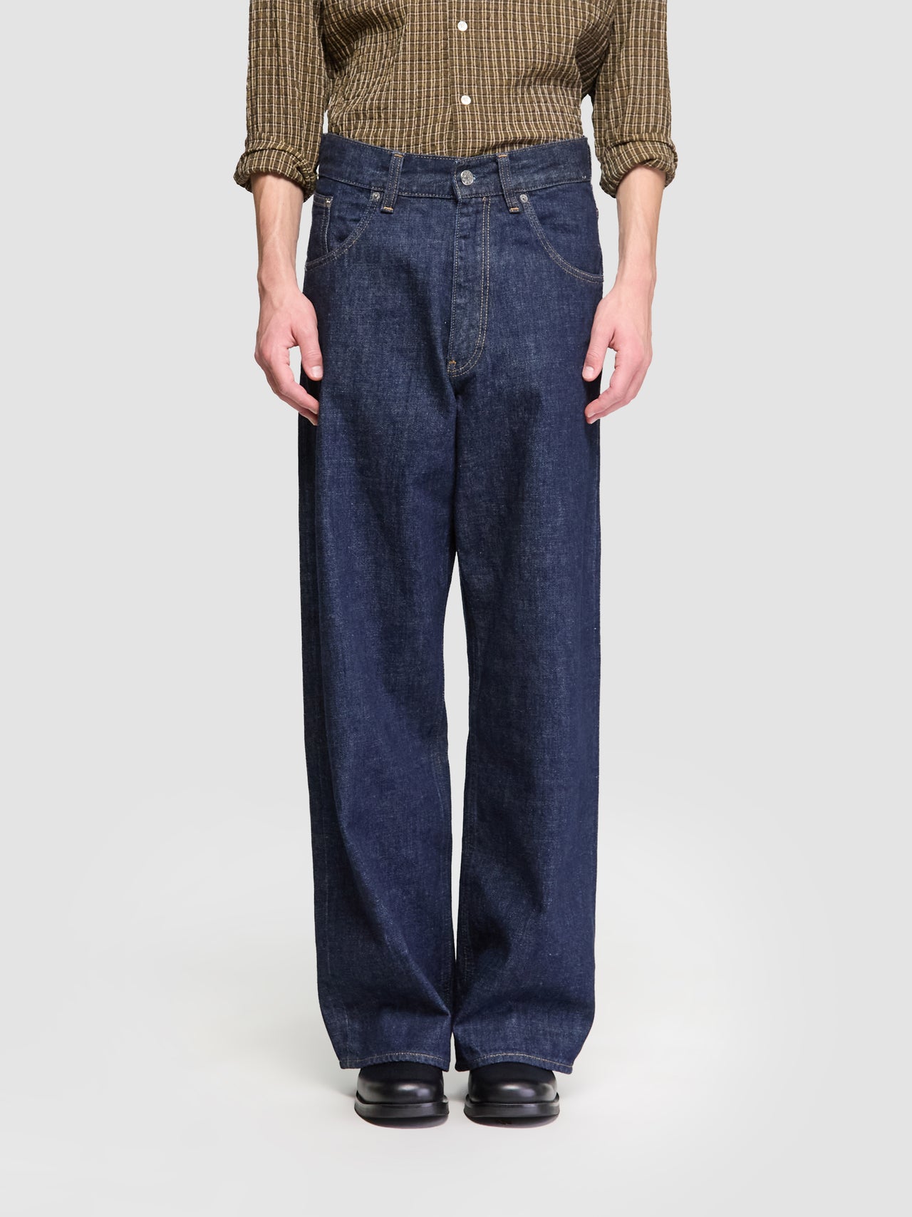 Super Wide Jeans in Simple Rinse Blue