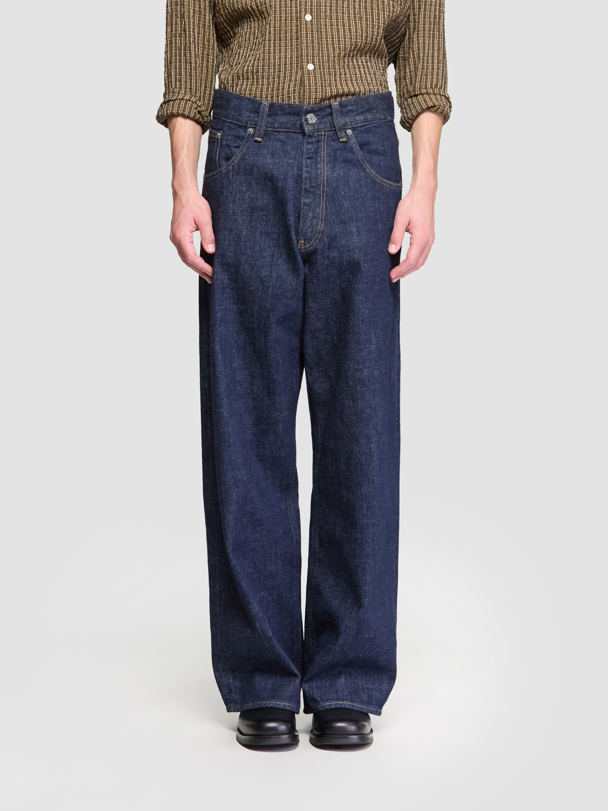 Super Wide Jeans in Simple Rinse Blue