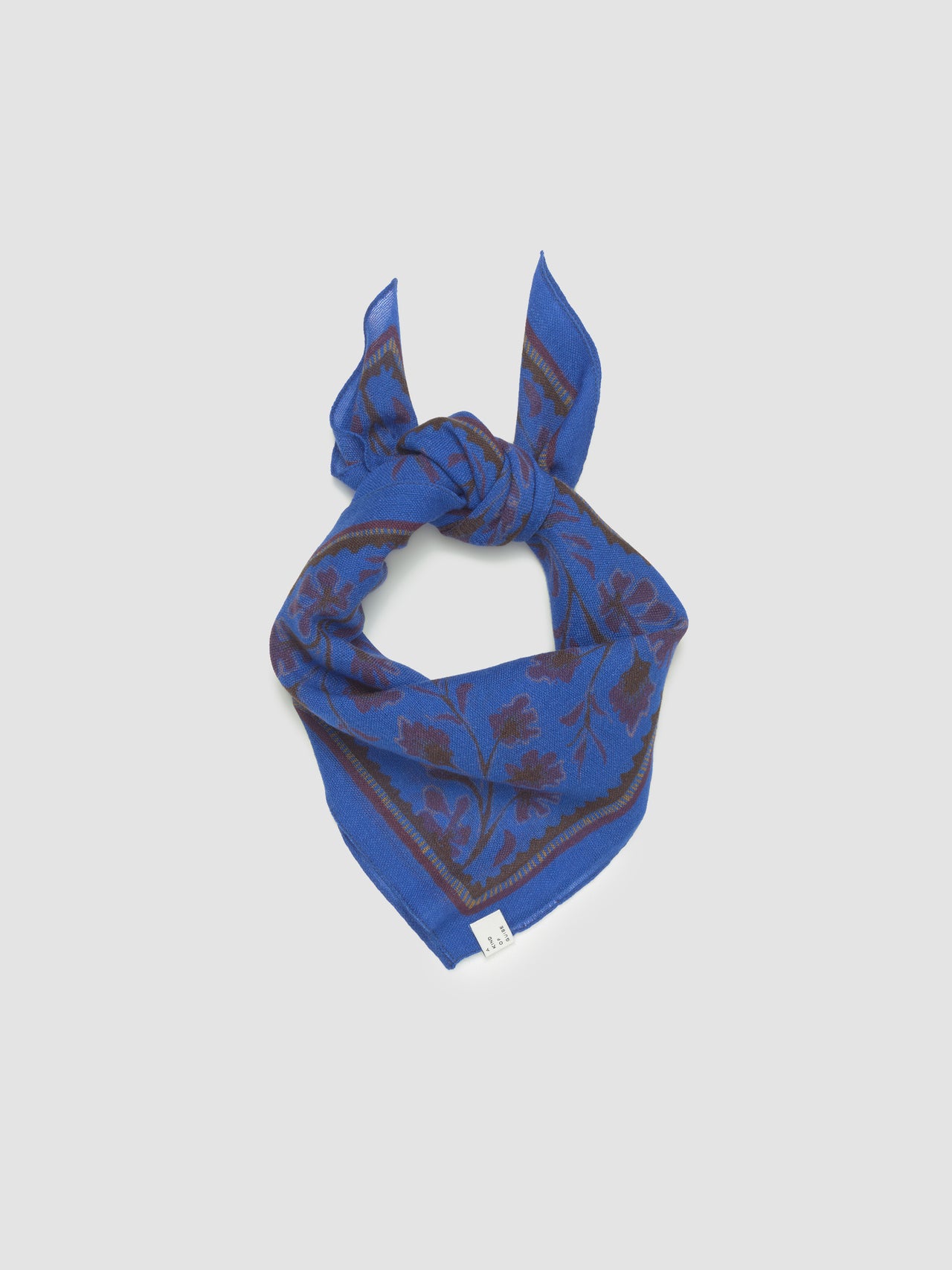 Suma Wool Scarf in Dazzling Blue Fauna
