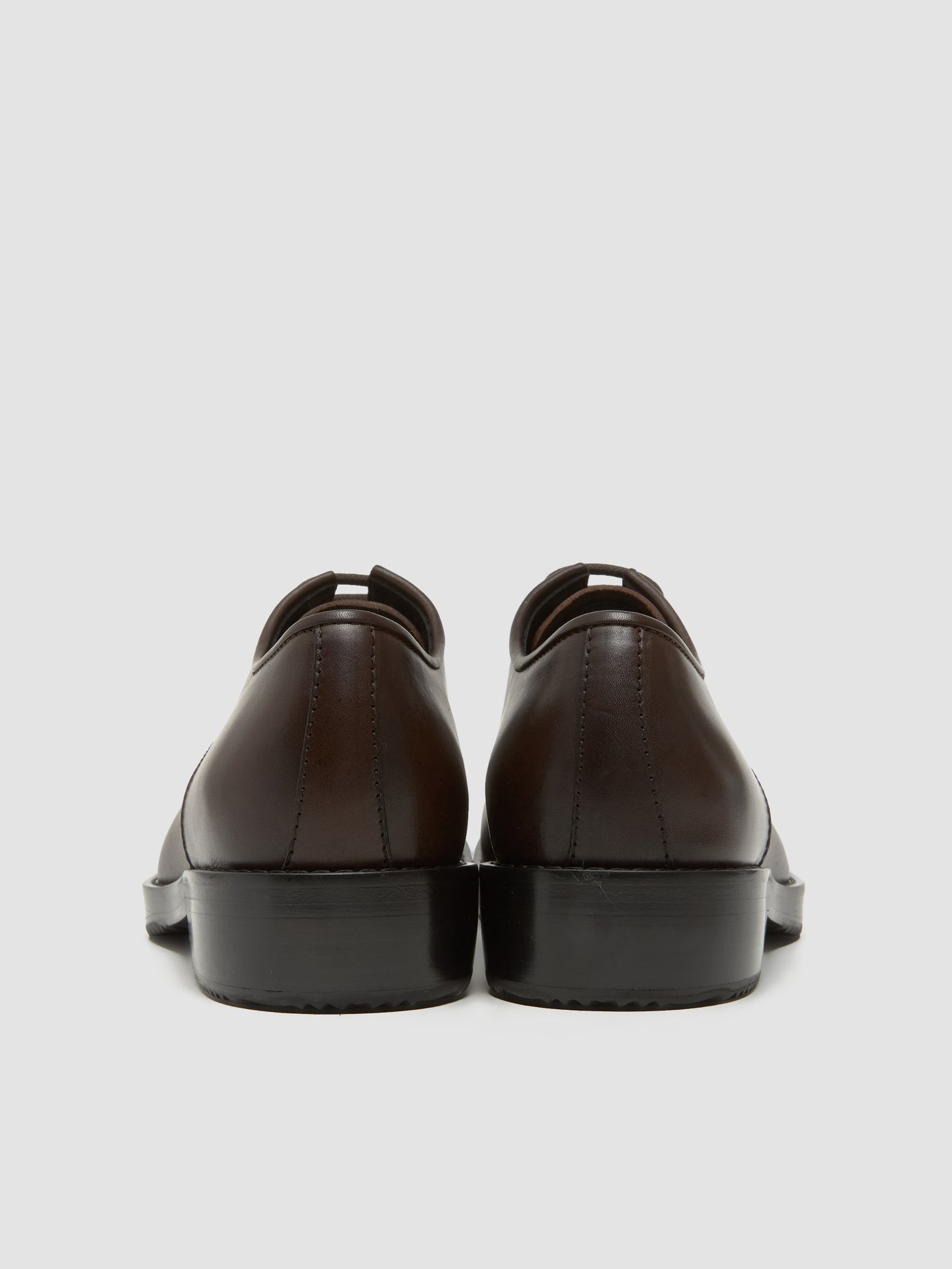 Leather Derby Shoes in Dark Brown