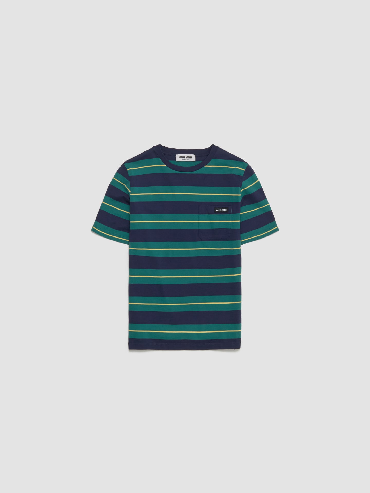 Jersey T-Shirt in Billiard Green & Blue
